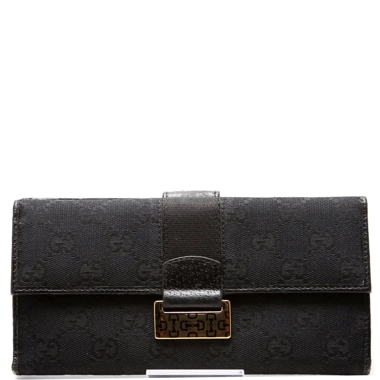 146206 GG Canvas Horsebit Continental Wallet