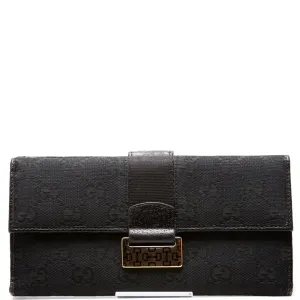 146206 GG Canvas Horsebit Continental Wallet