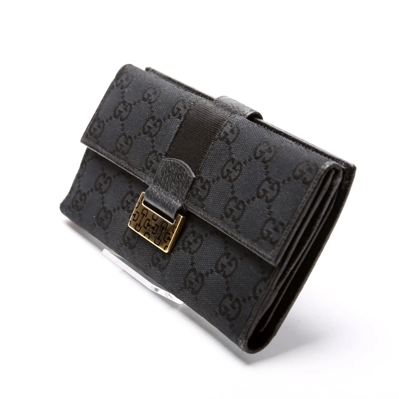 146206 GG Canvas Horsebit Continental Wallet