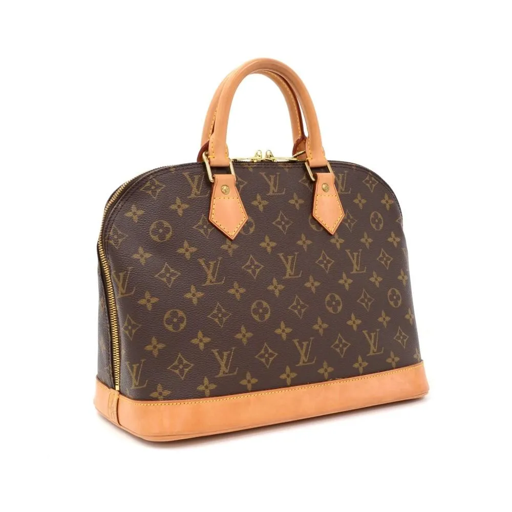 Alma Monogram Canvas Handbag