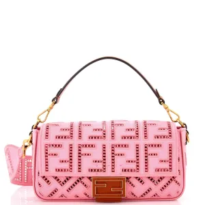Baguette NM Bag FF Openwork Embroidered Canvas Medium