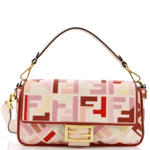 Baguette NM Bag Zucca Embroidered Canvas Medium