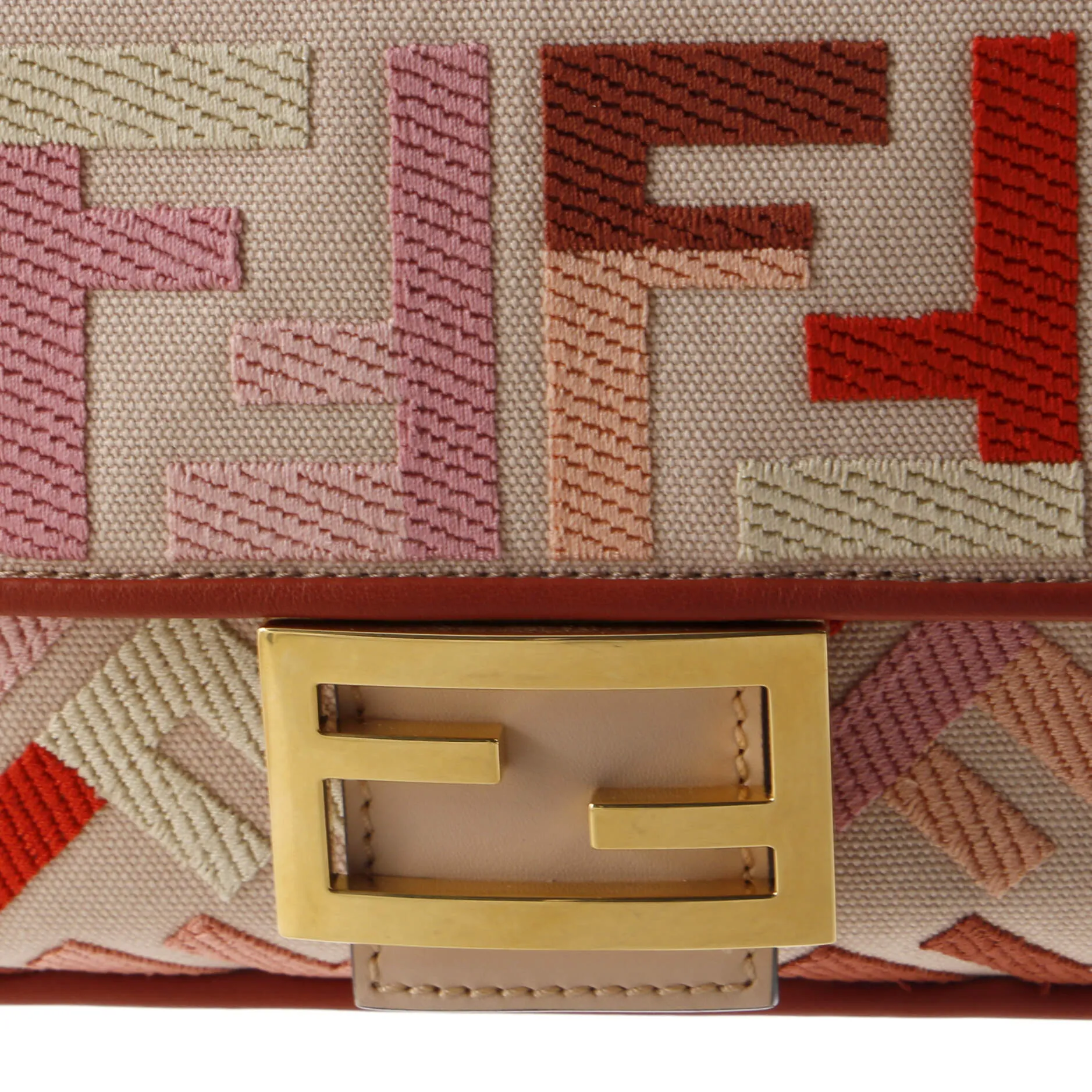 Baguette NM Bag Zucca Embroidered Canvas Medium