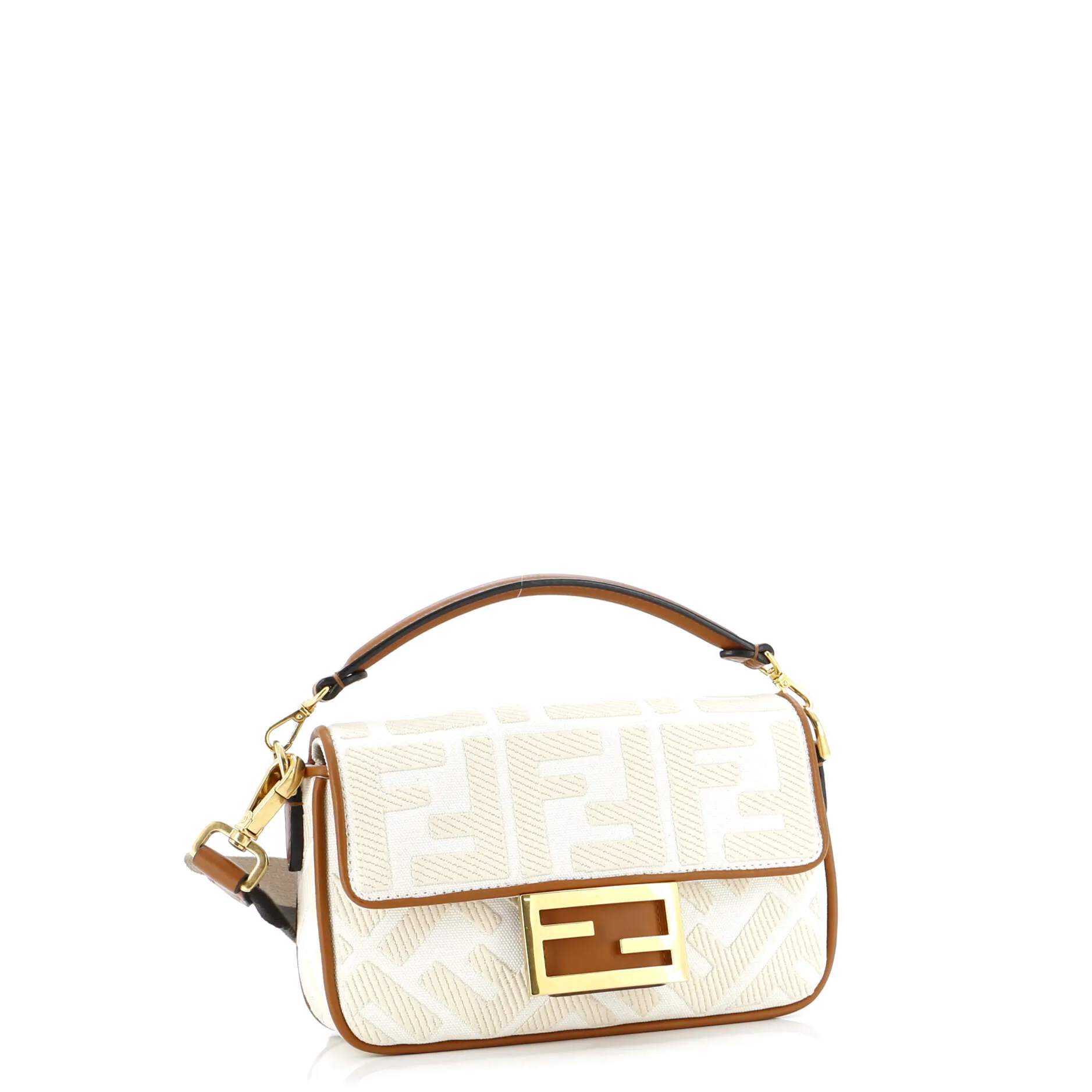 Baguette NM Bag Zucca Embroidered Canvas Mini