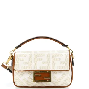 Baguette NM Bag Zucca Embroidered Canvas Mini