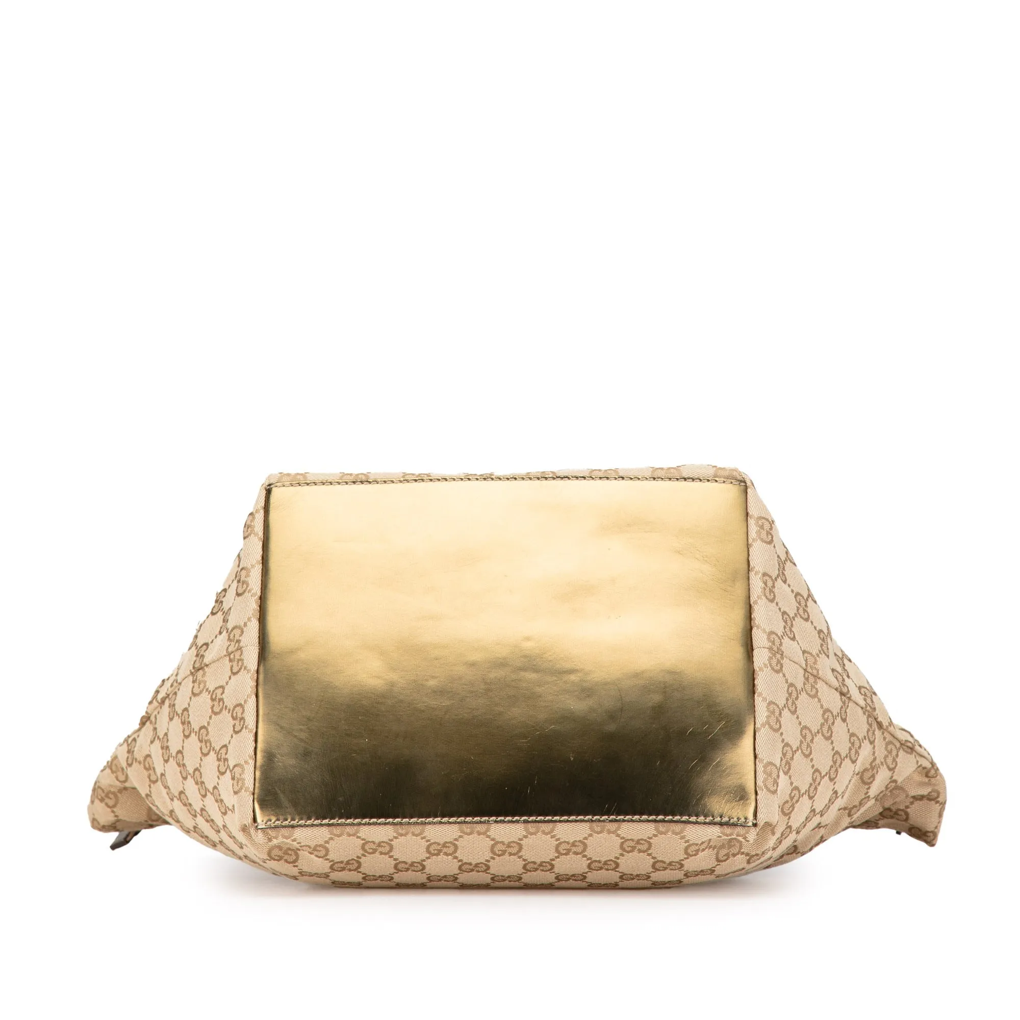 Beige Gucci GG Canvas Web Tote