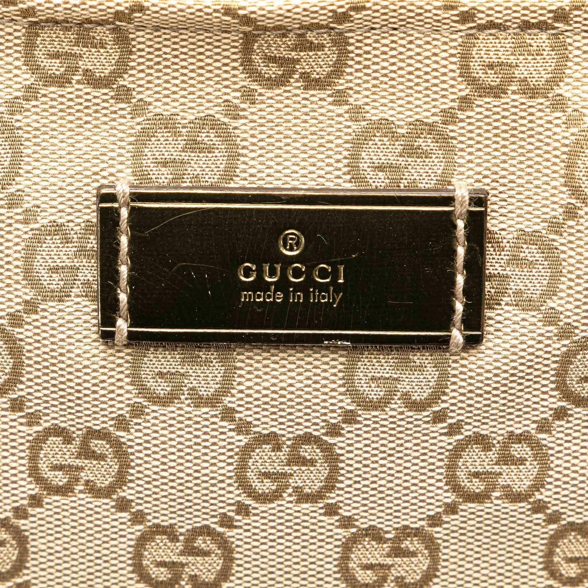 Beige Gucci GG Canvas Web Tote