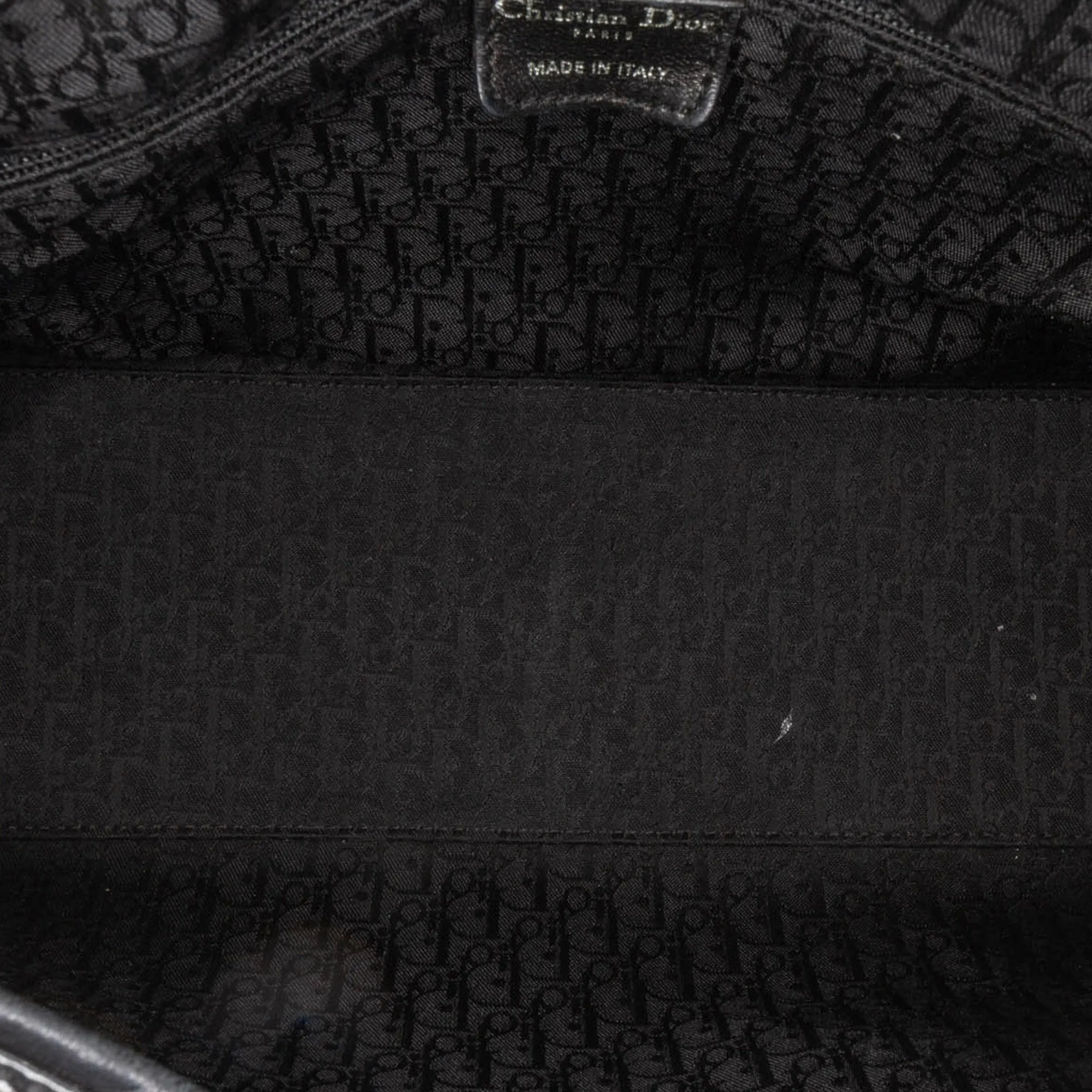 Black Dior Large Patent Cannage Lady Dior Satchel