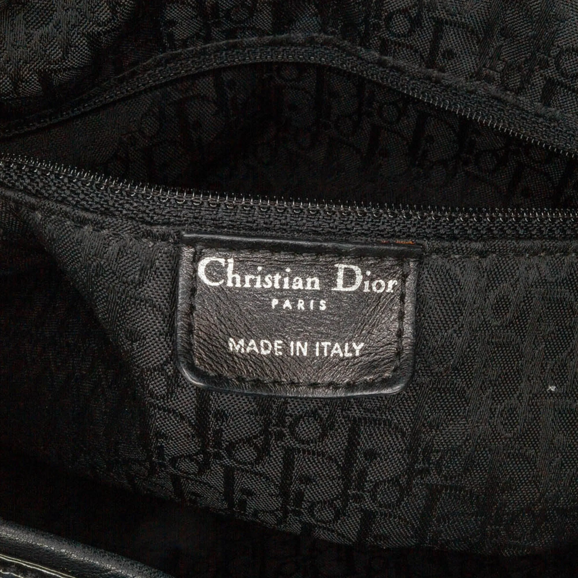 Black Dior Large Patent Cannage Lady Dior Satchel
