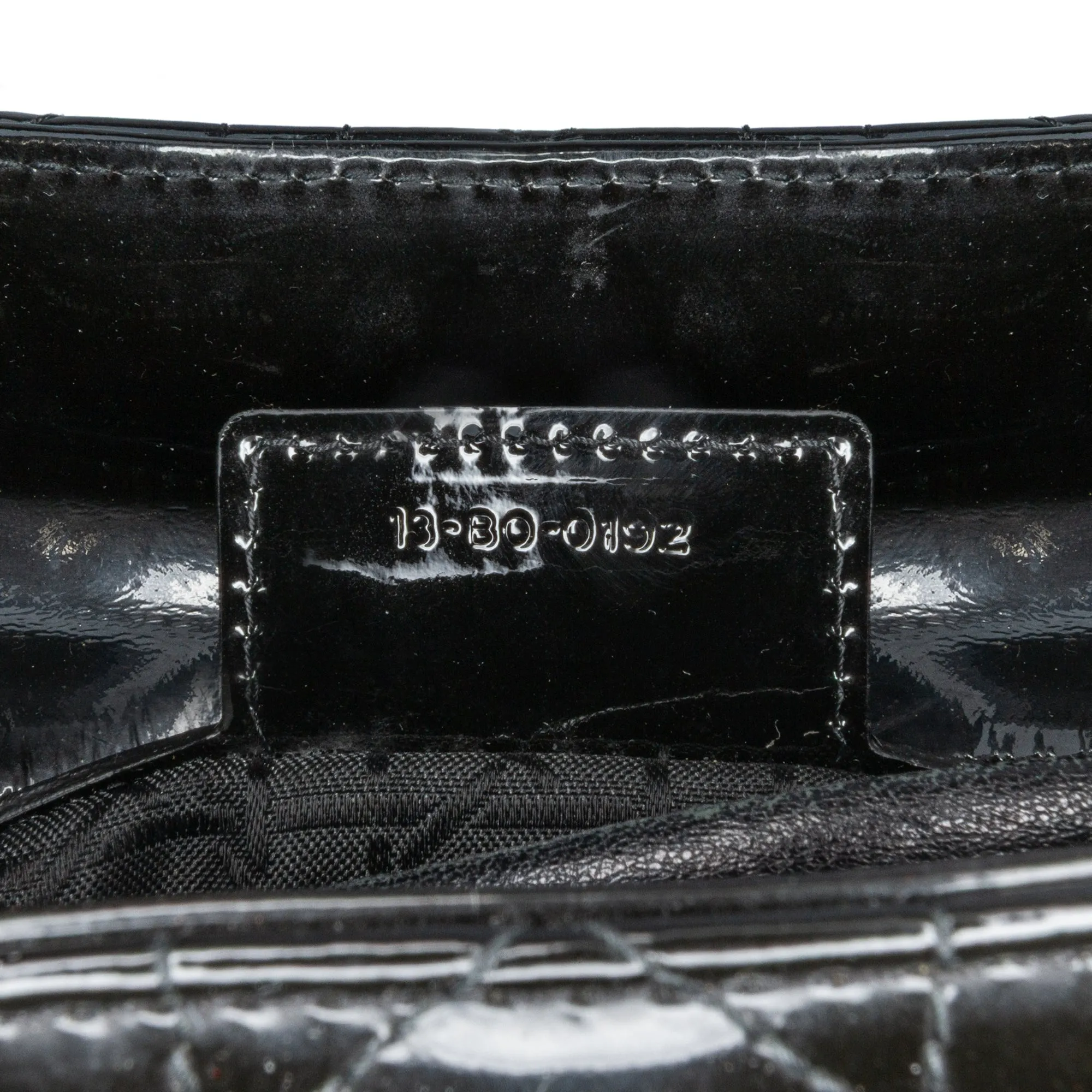 Black Dior Large Patent Cannage Lady Dior Satchel