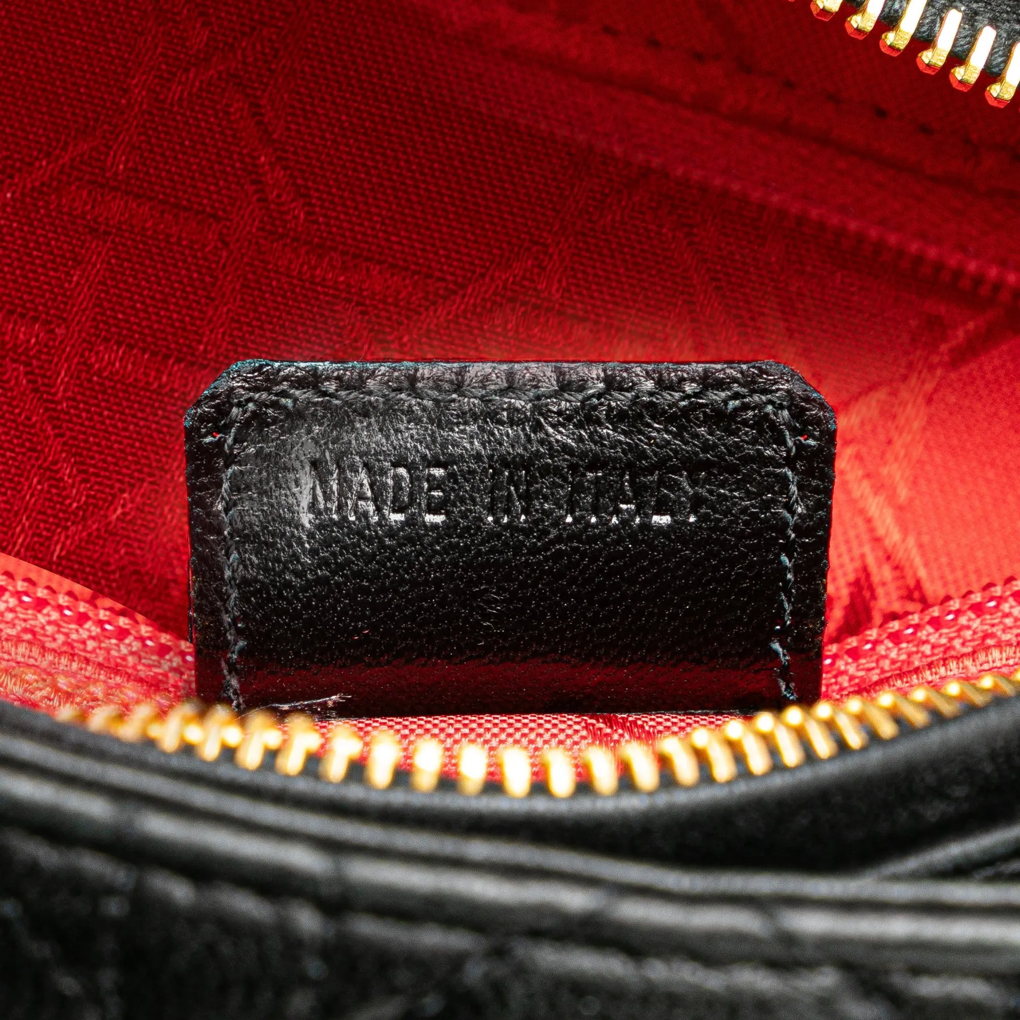 Black Dior Medium Lambskin Cannage Lady Dior Satchel