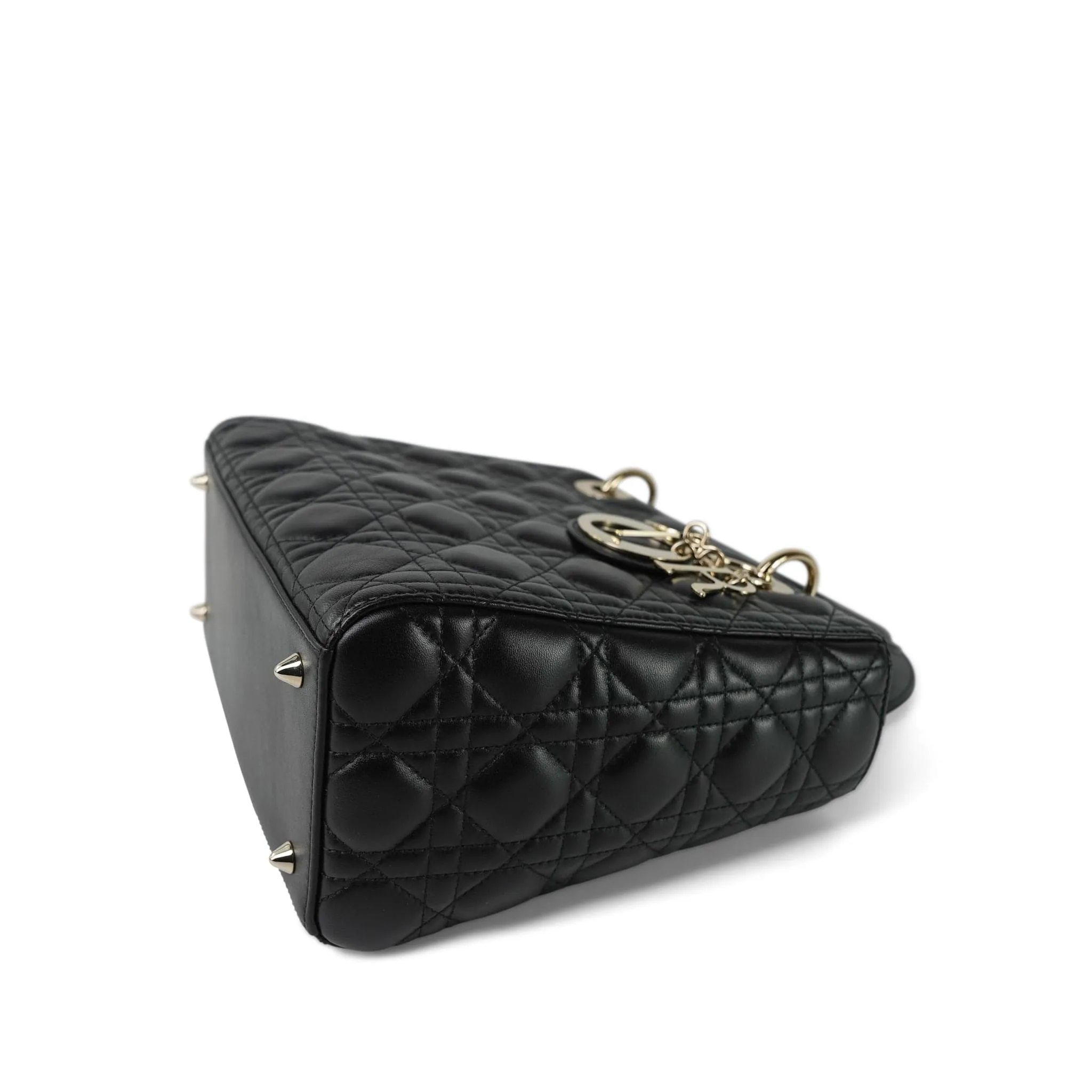 Black Lambskin Cannage Lady Dior Medium