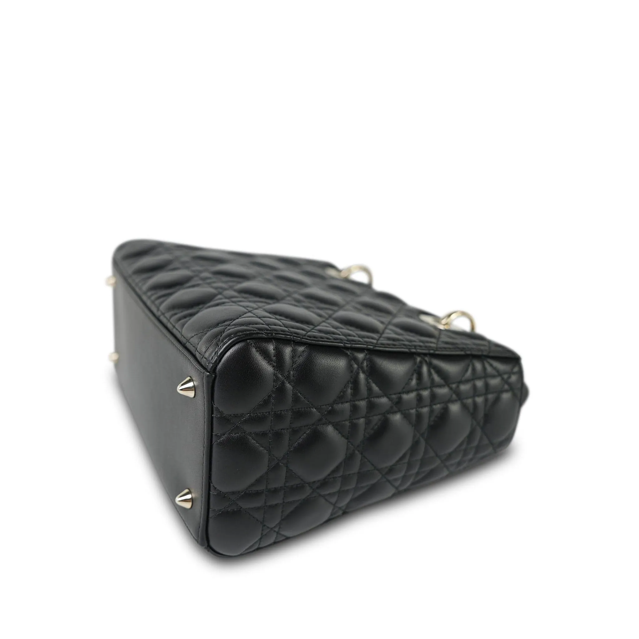 Black Lambskin Cannage Lady Dior Medium