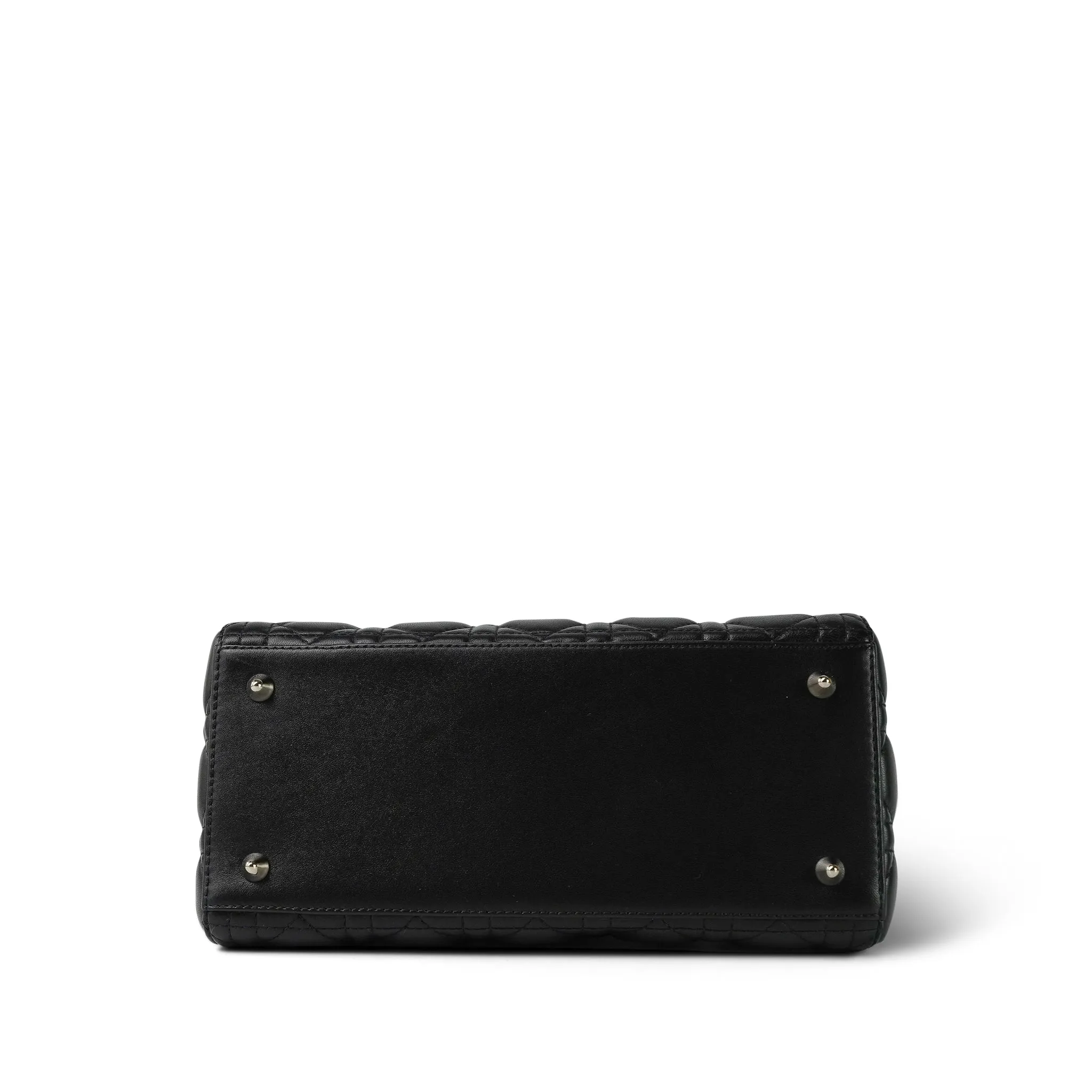 Black Lambskin Cannage Lady Dior Medium