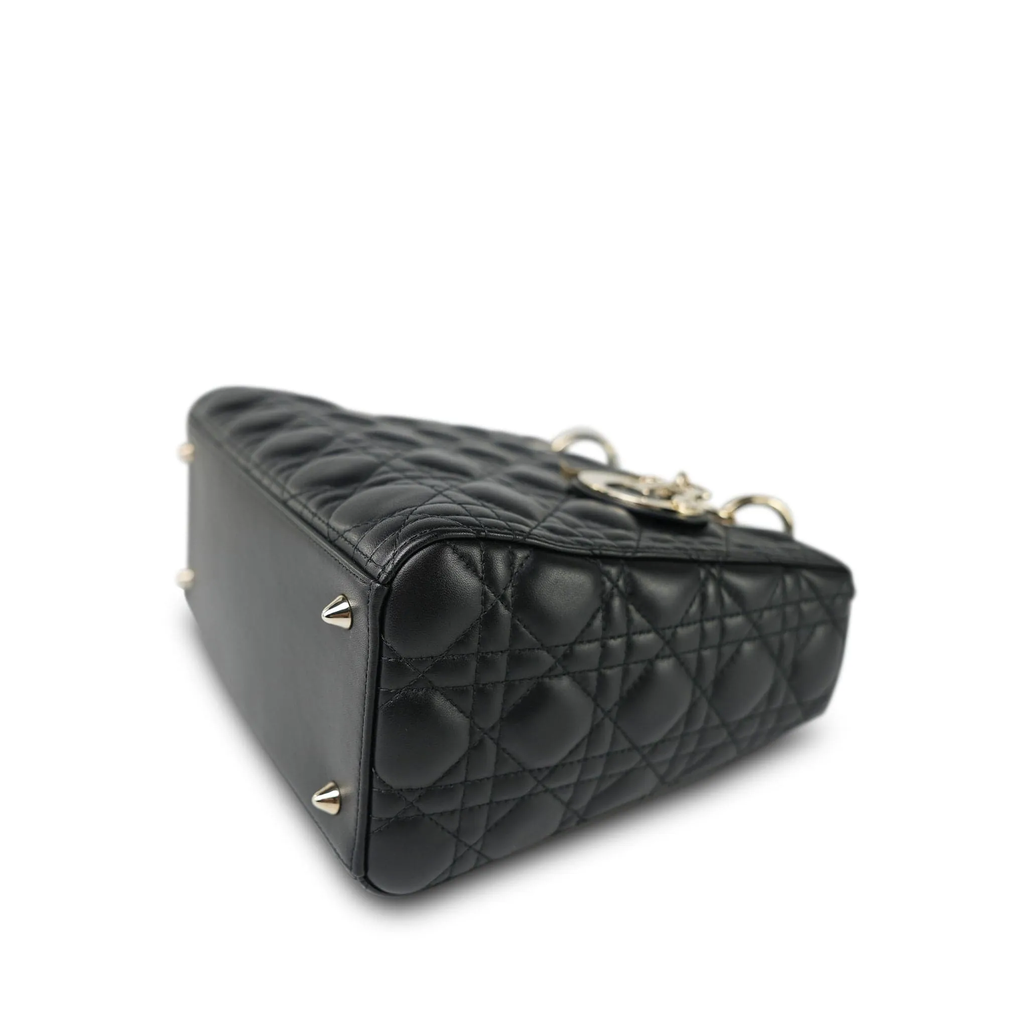 Black Lambskin Cannage Lady Dior Medium