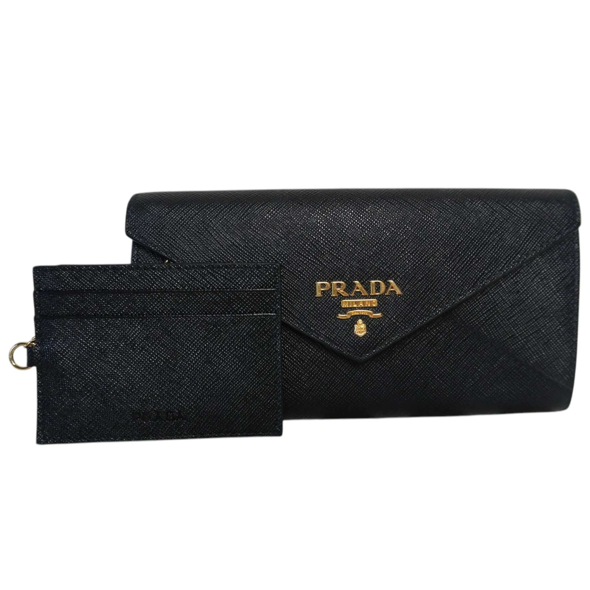 Black Vitello Envelope Move Wallet