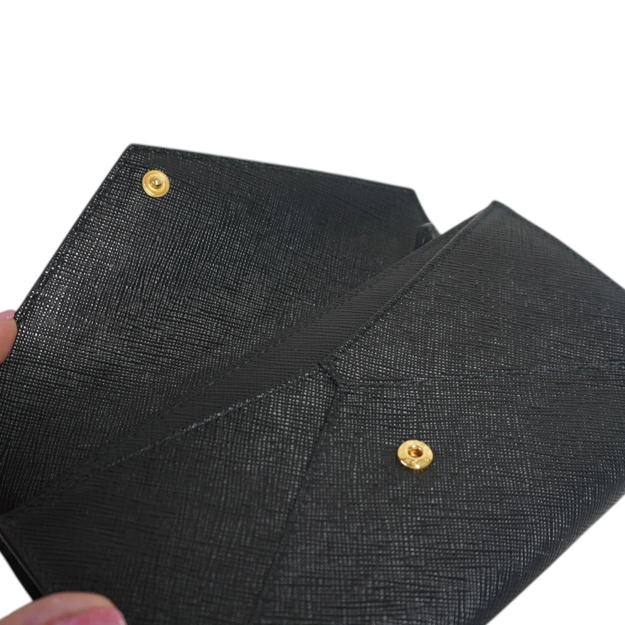 Black Vitello Envelope Move Wallet