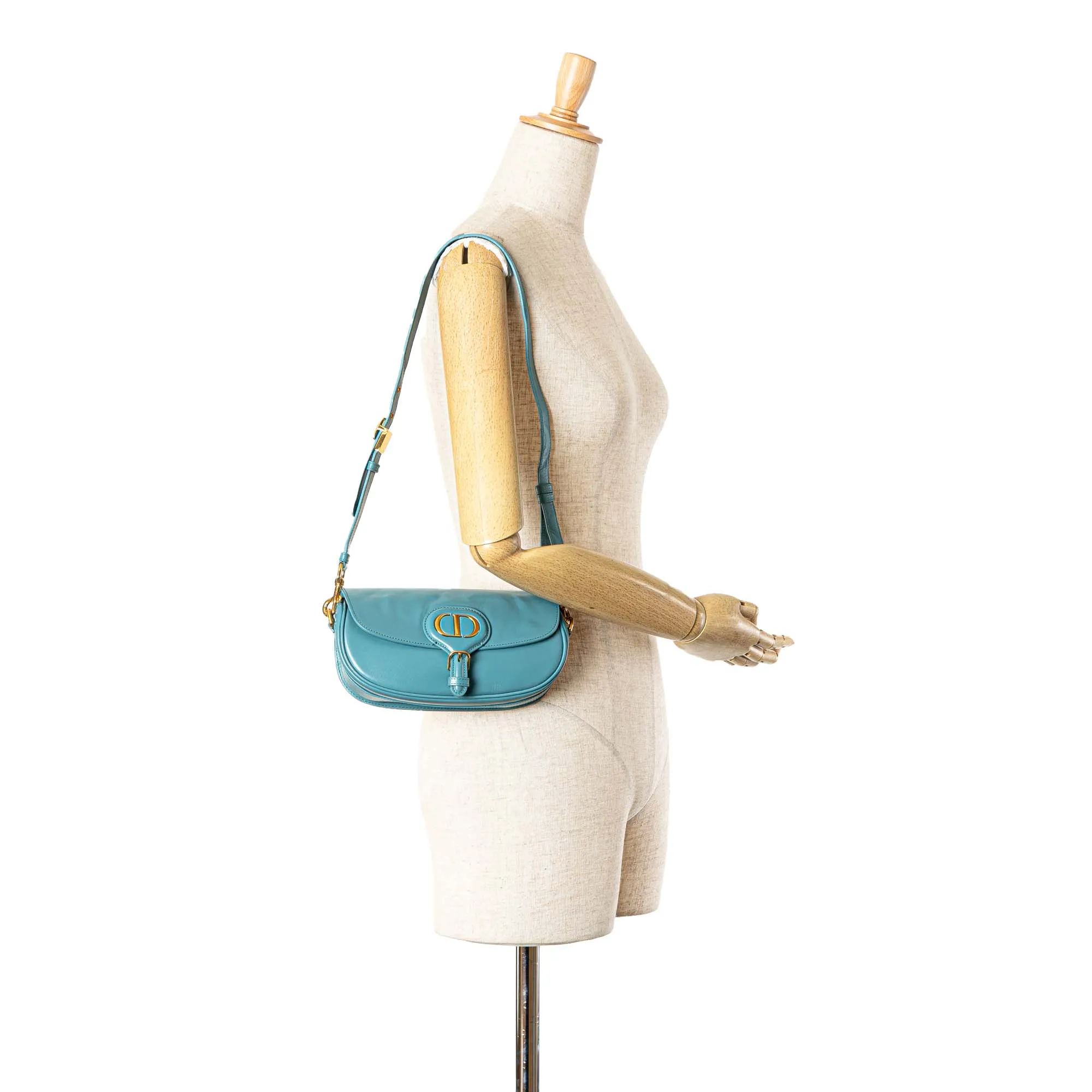 Blue Dior Calfskin Bobby East West Crossbody