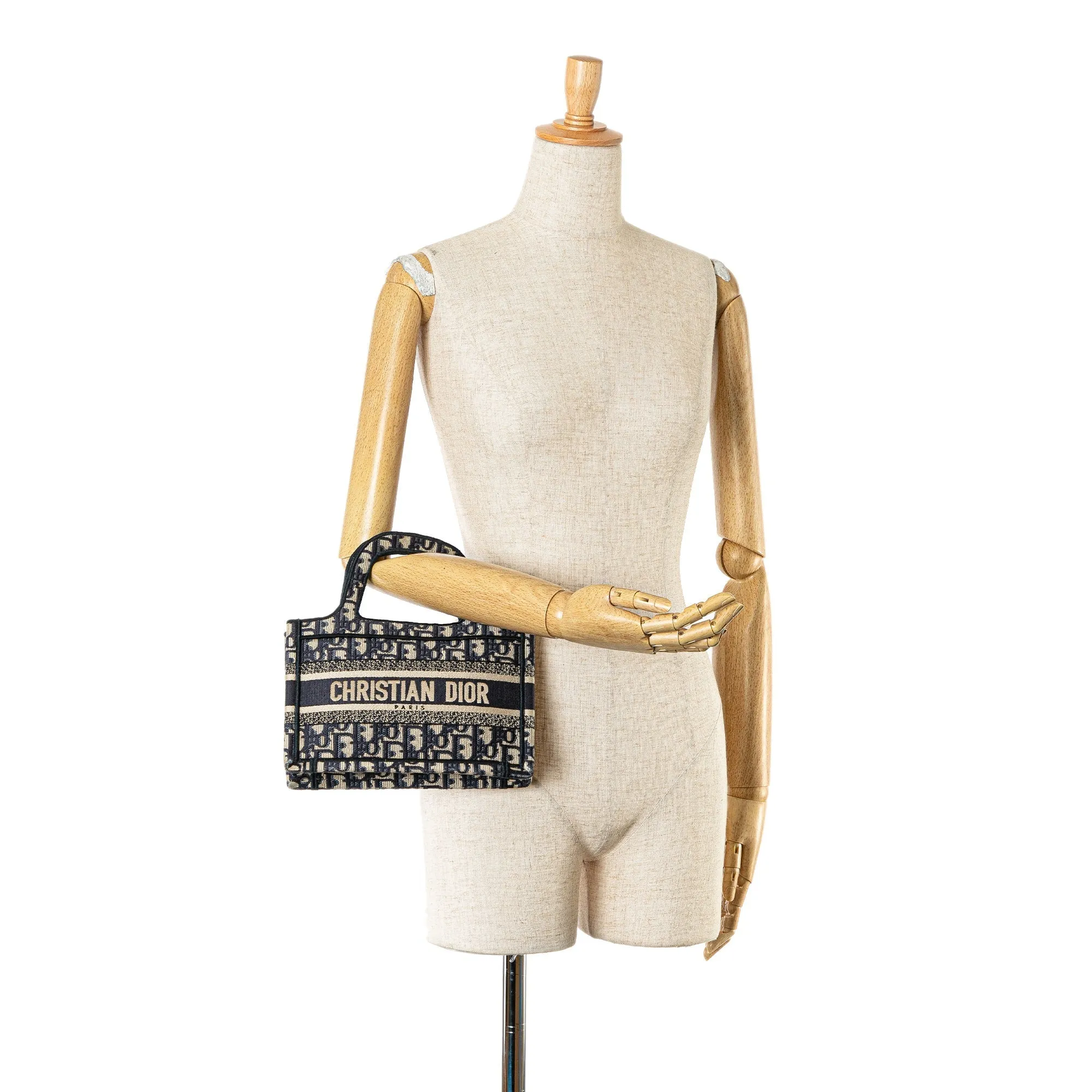 Blue Dior Mini Oblique Book Tote Handbag