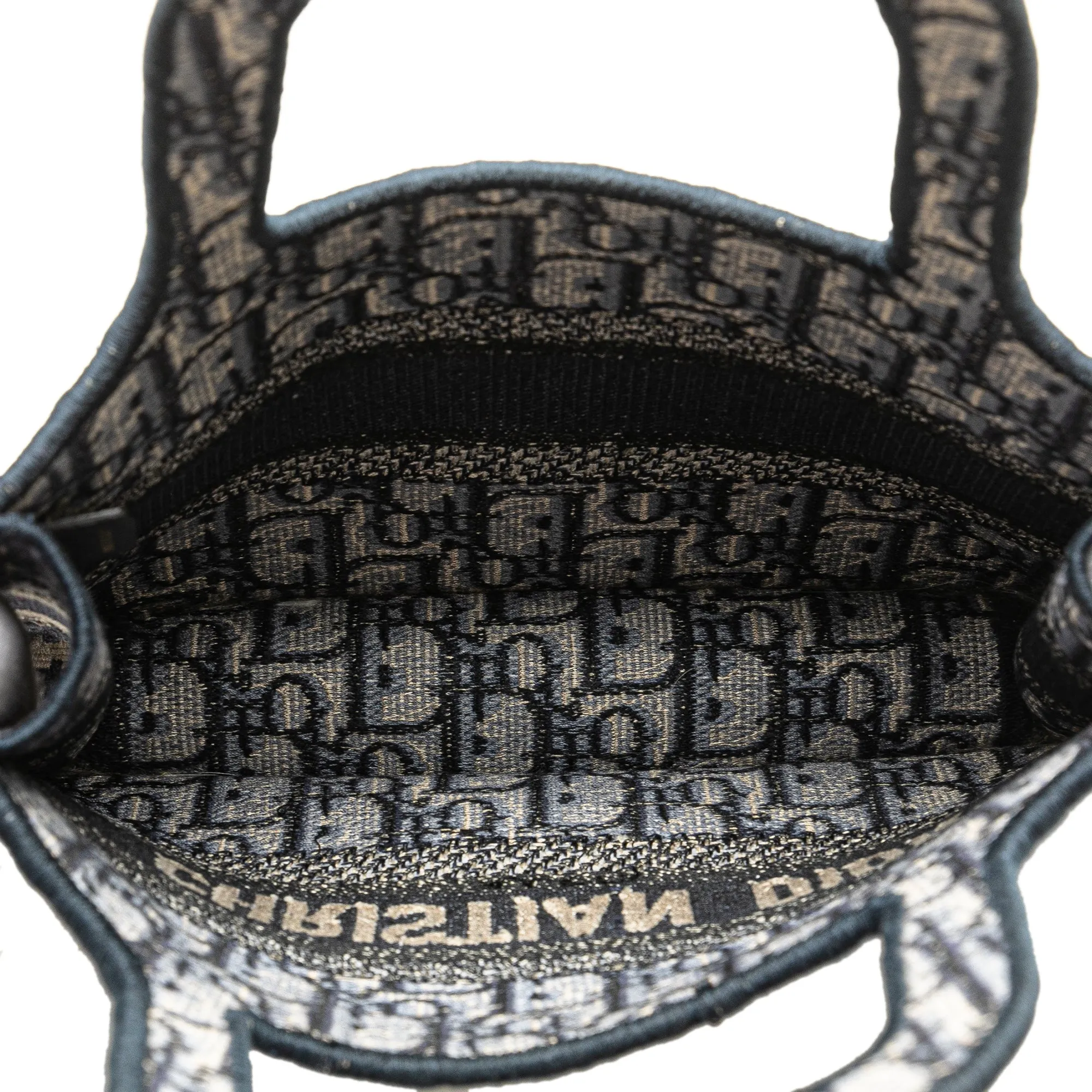 Blue Dior Mini Oblique Book Tote Handbag