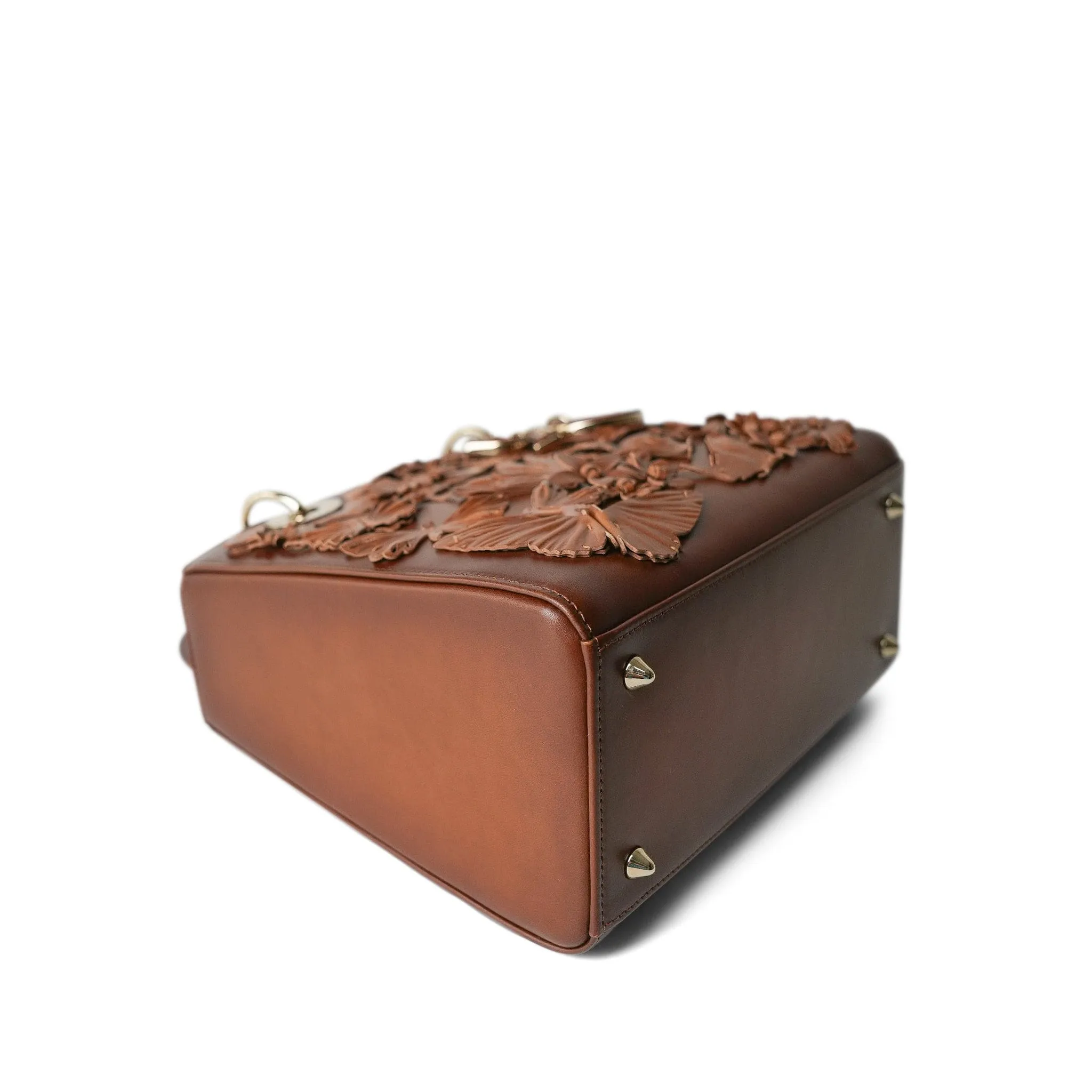 Brown Butterfly Flower Lady Dior Medium