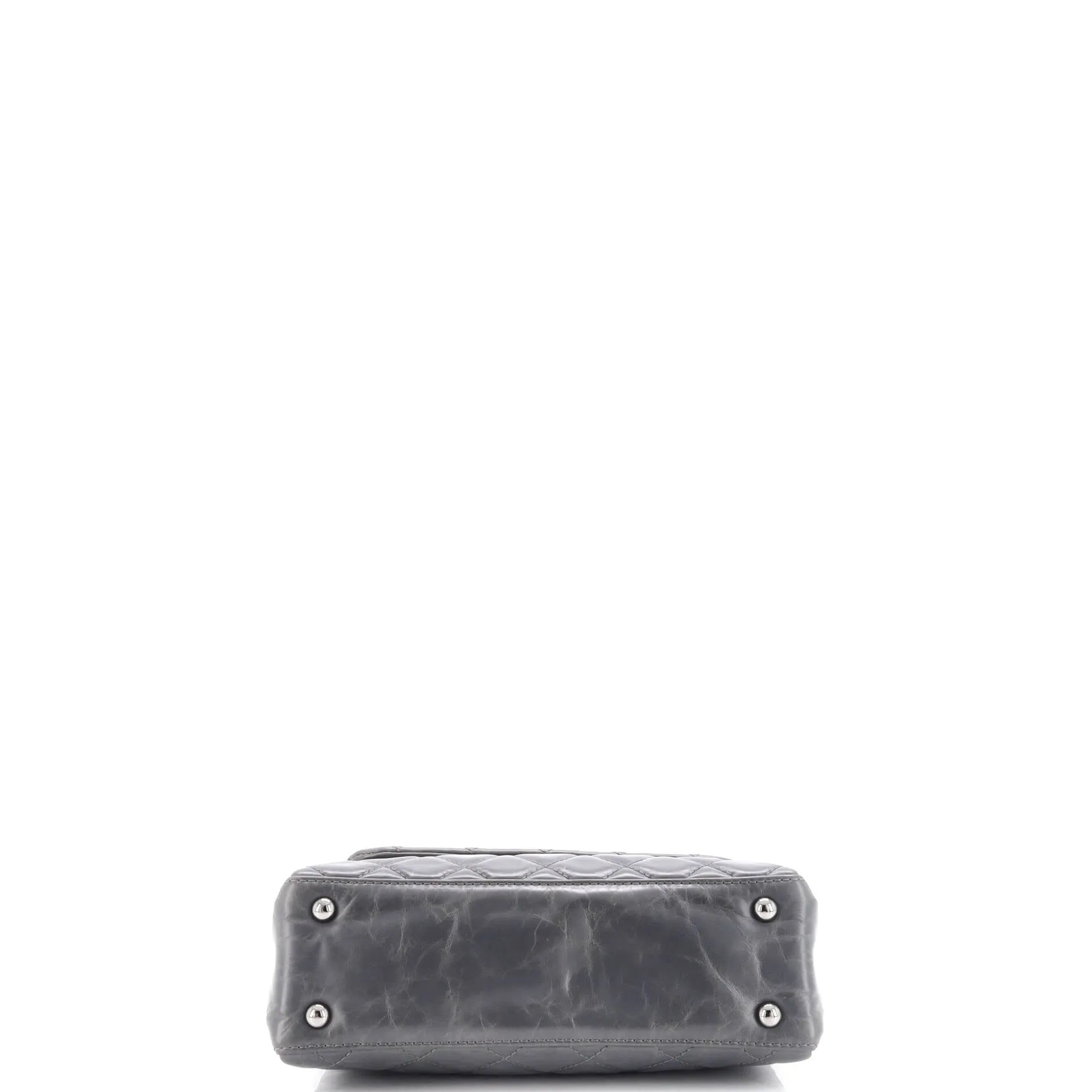 Chanel Aged Chain 3 Compartment Cc Flap