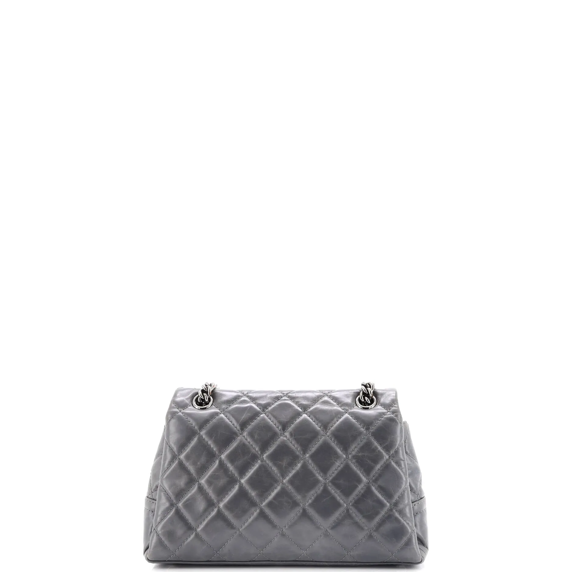 Chanel Aged Chain 3 Compartment Cc Flap