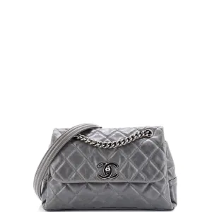 Chanel Aged Chain 3 Compartment Cc Flap