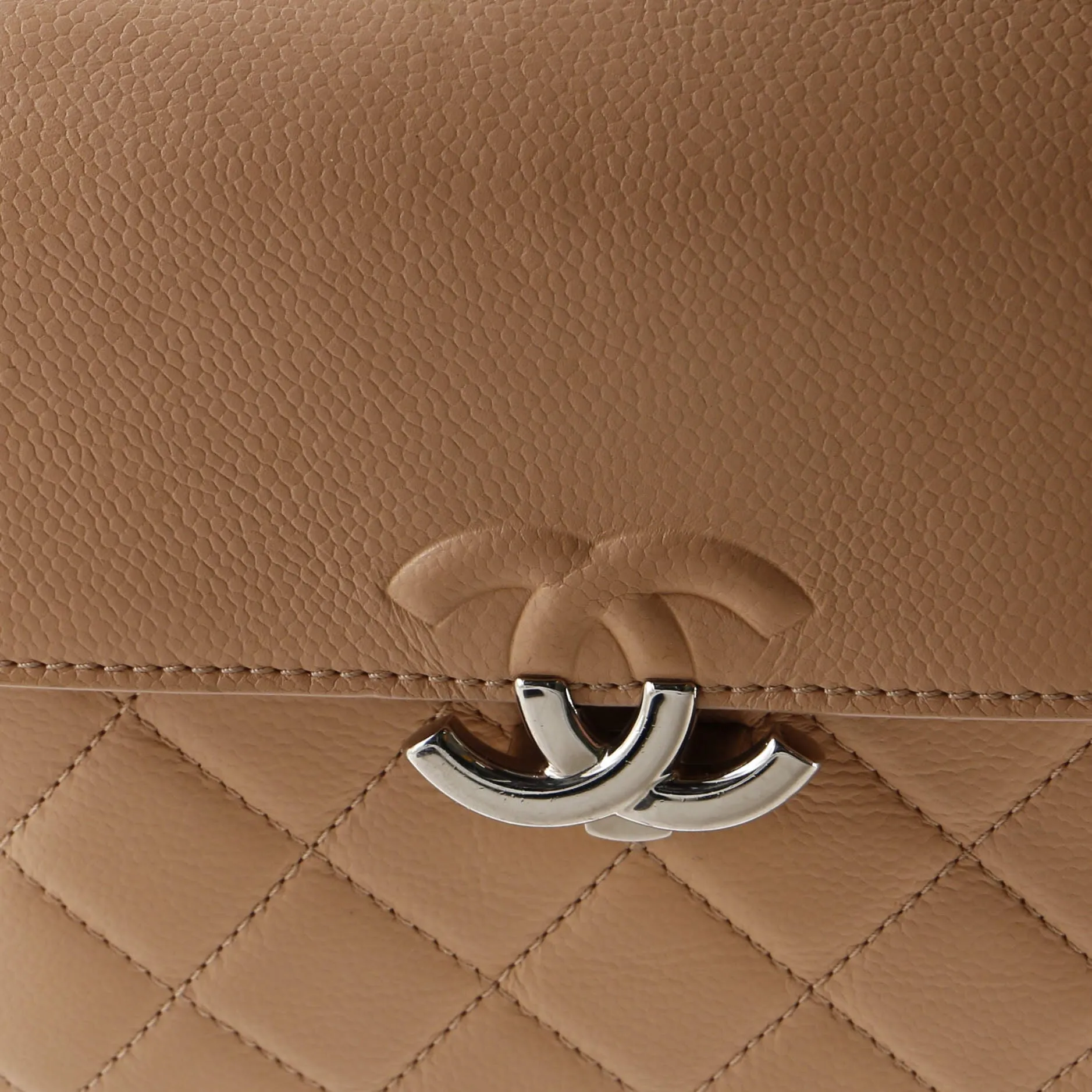 Chanel Cc Box Flap Bag Quilted Calfskin