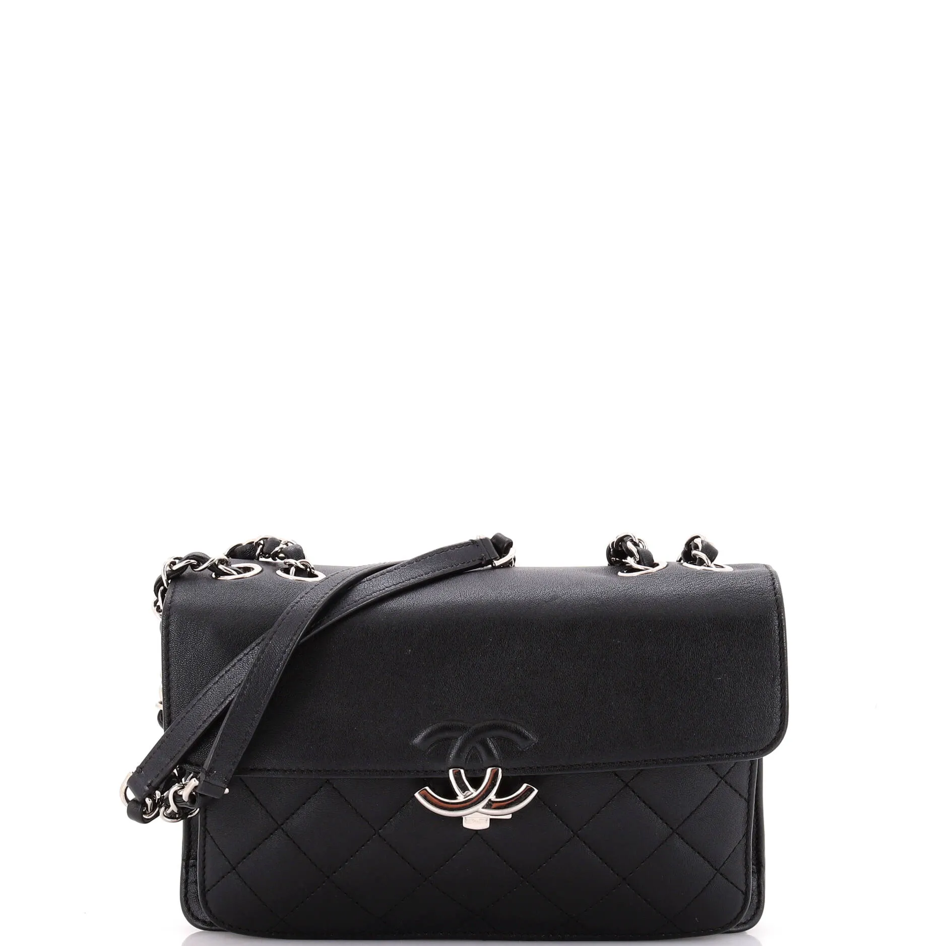 Chanel Cc Box Flap Bag Quilted Calfskin