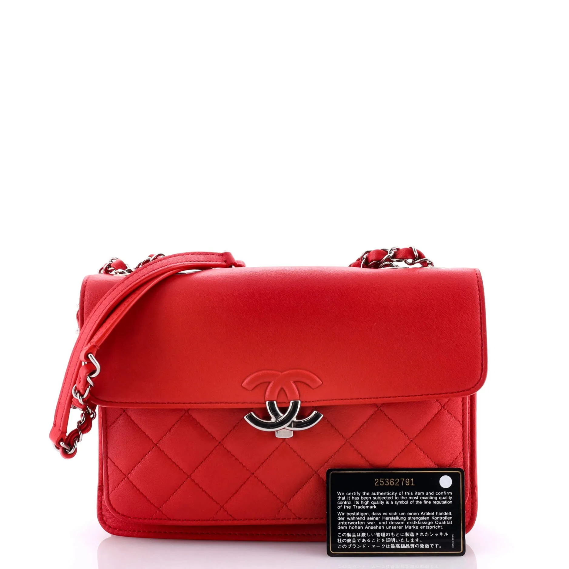 Chanel Cc Box Flap Bag Quilted Calfskin