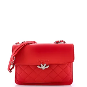 Chanel Cc Box Flap Bag Quilted Calfskin