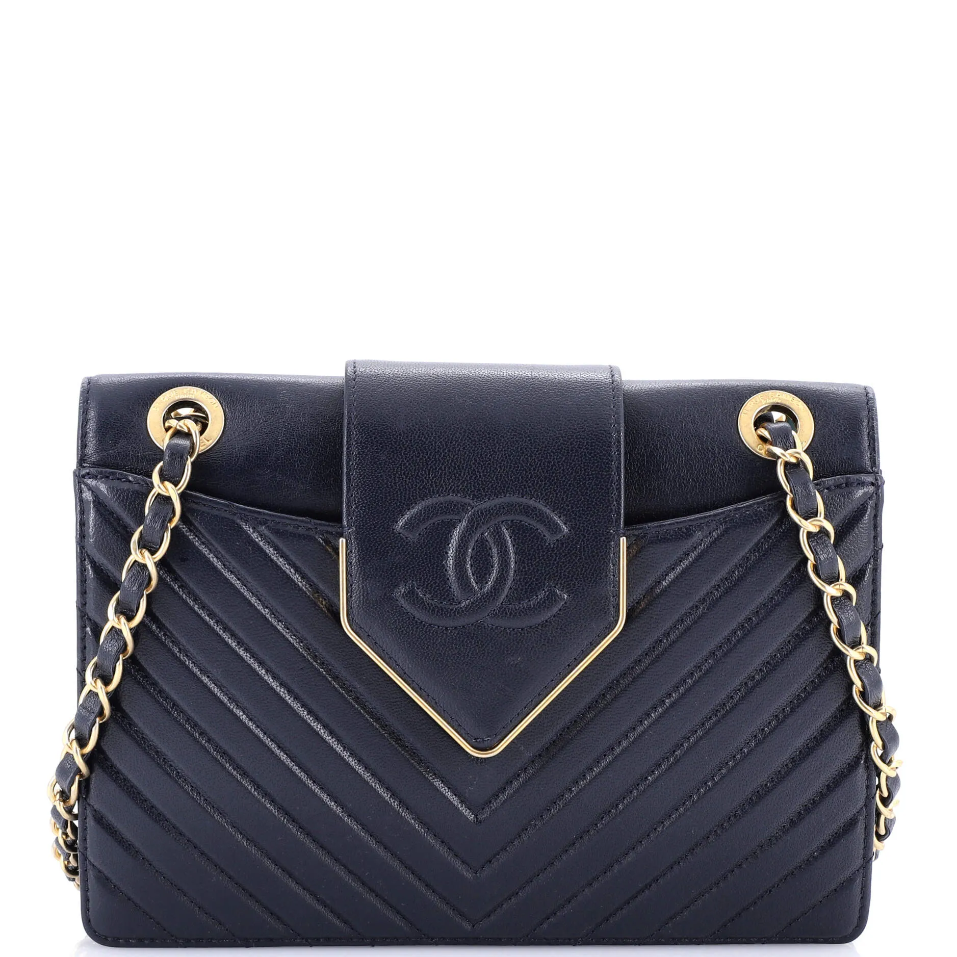 Chanel Collar And Tie Flap Bag Chevron