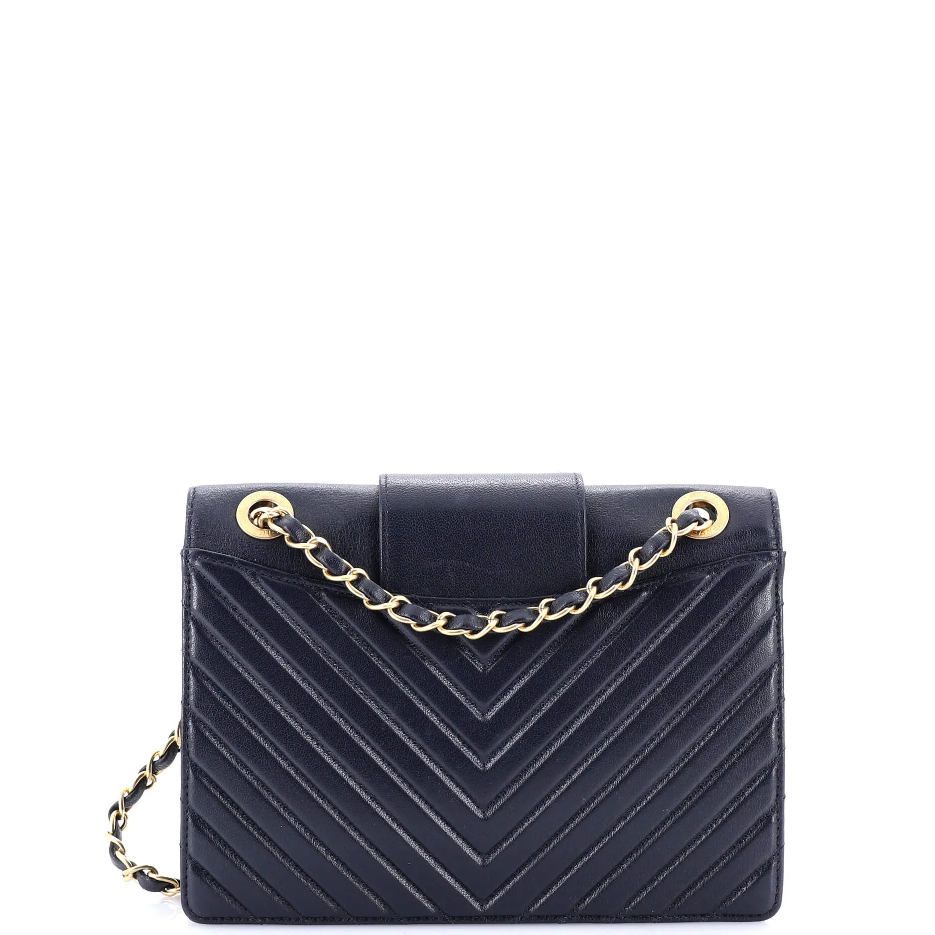 Chanel Collar And Tie Flap Bag Chevron