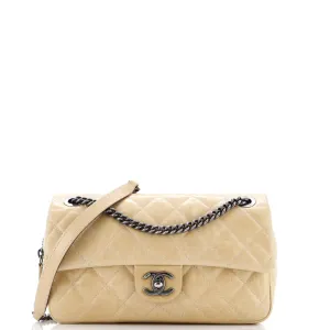 Chanel Duo Color Flap Bag Quilted Glazed
