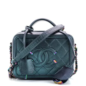 Chanel Filigree Vanity Case Quilted