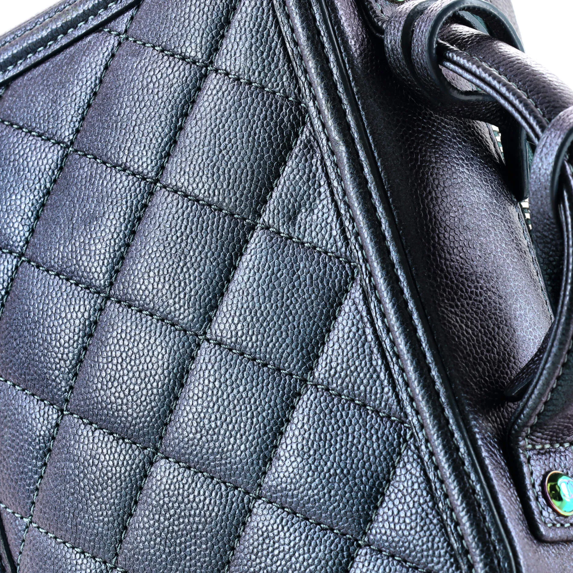 Chanel Filigree Vanity Case Quilted
