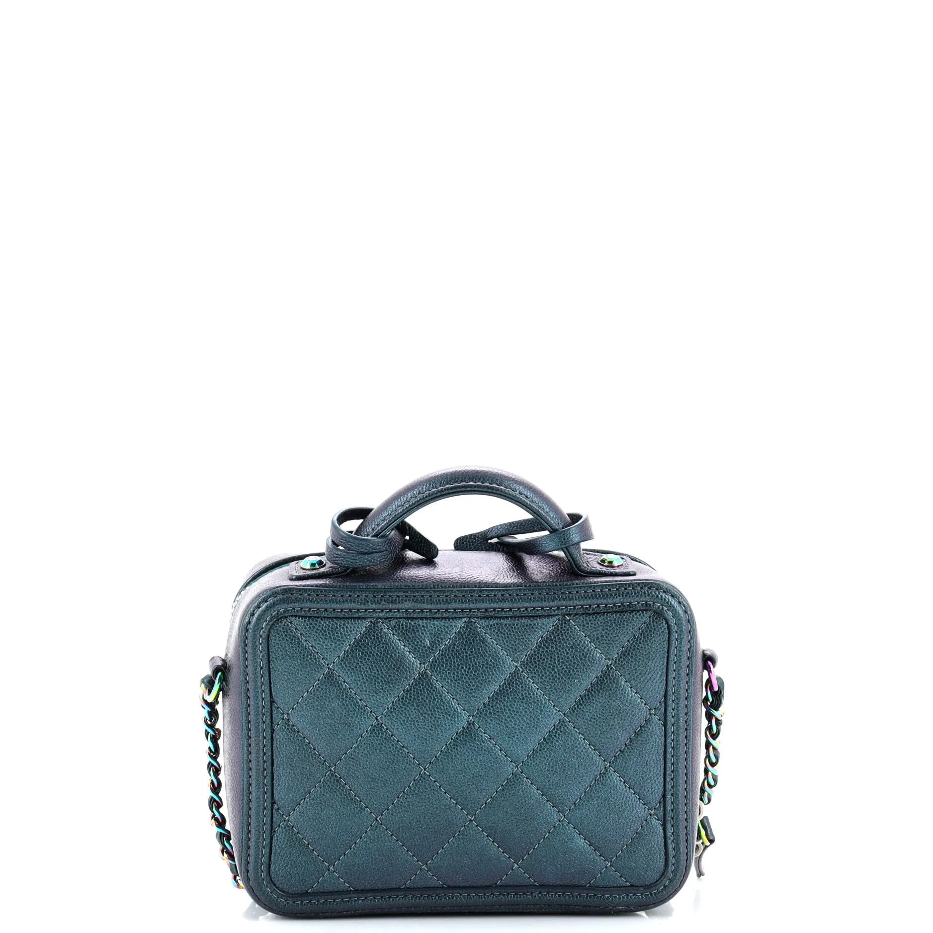 Chanel Filigree Vanity Case Quilted