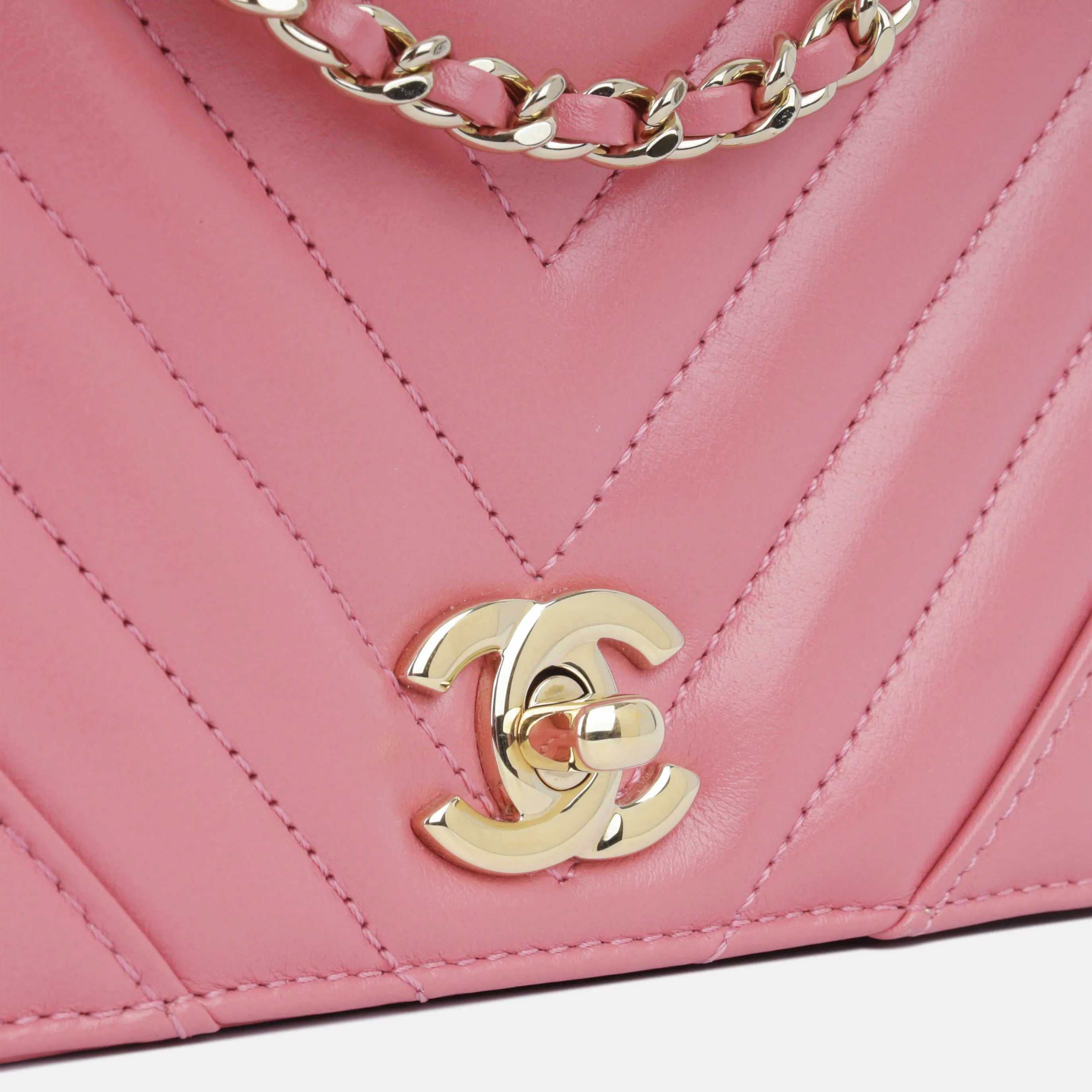 Chanel Mini Chevron Flap - Pink CGHW