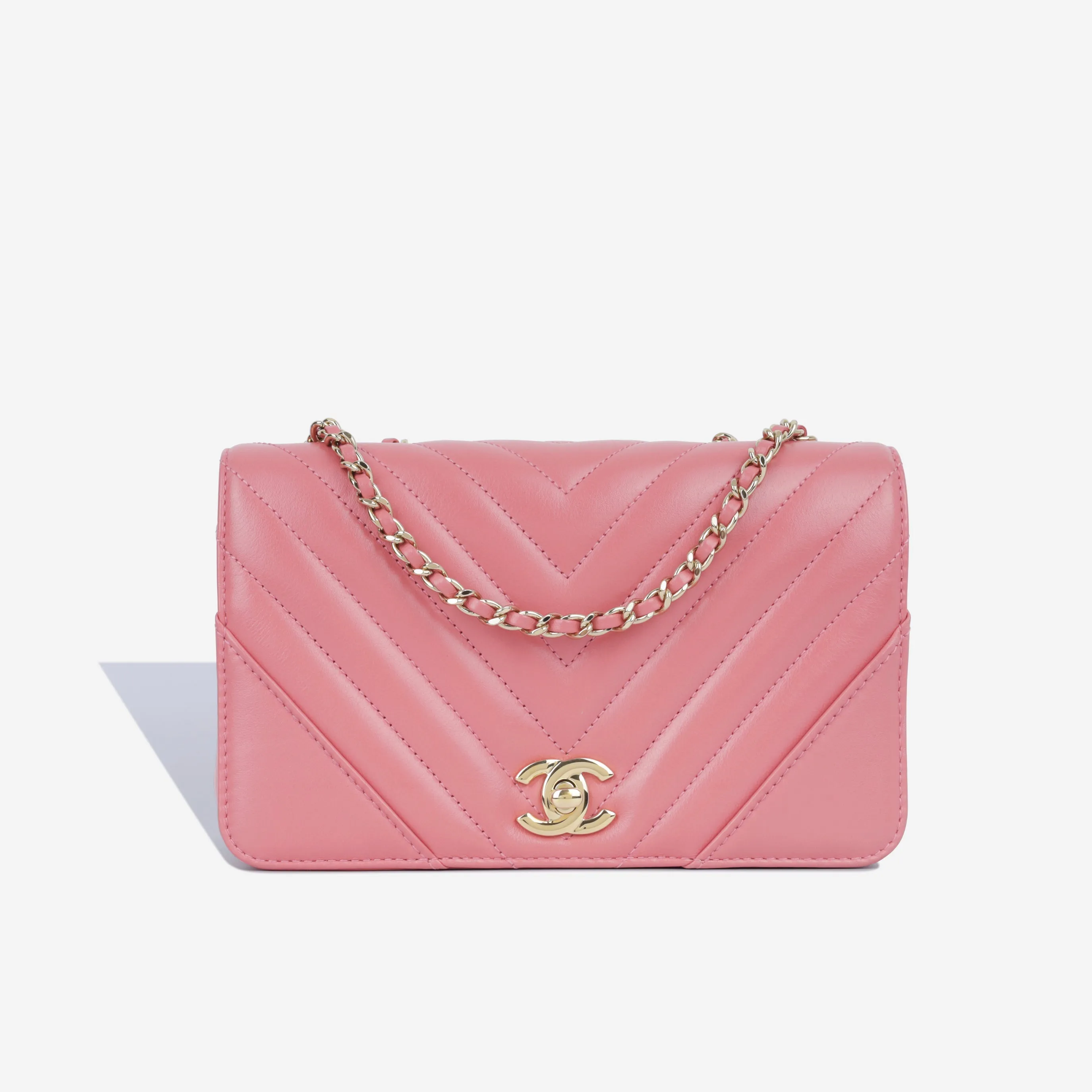 Chanel Mini Chevron Flap - Pink CGHW