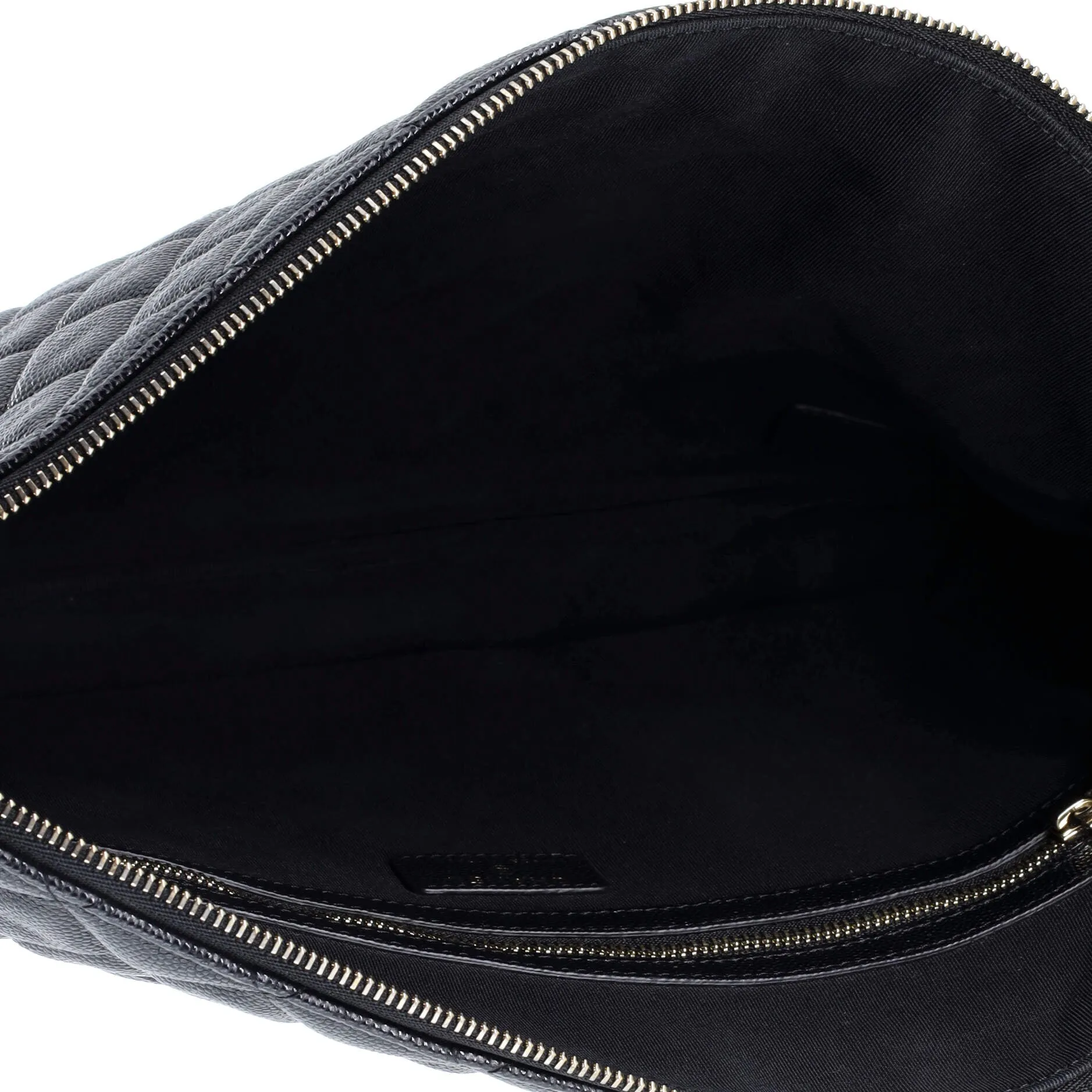 Chanel O Case Clutch Quilted Caviar