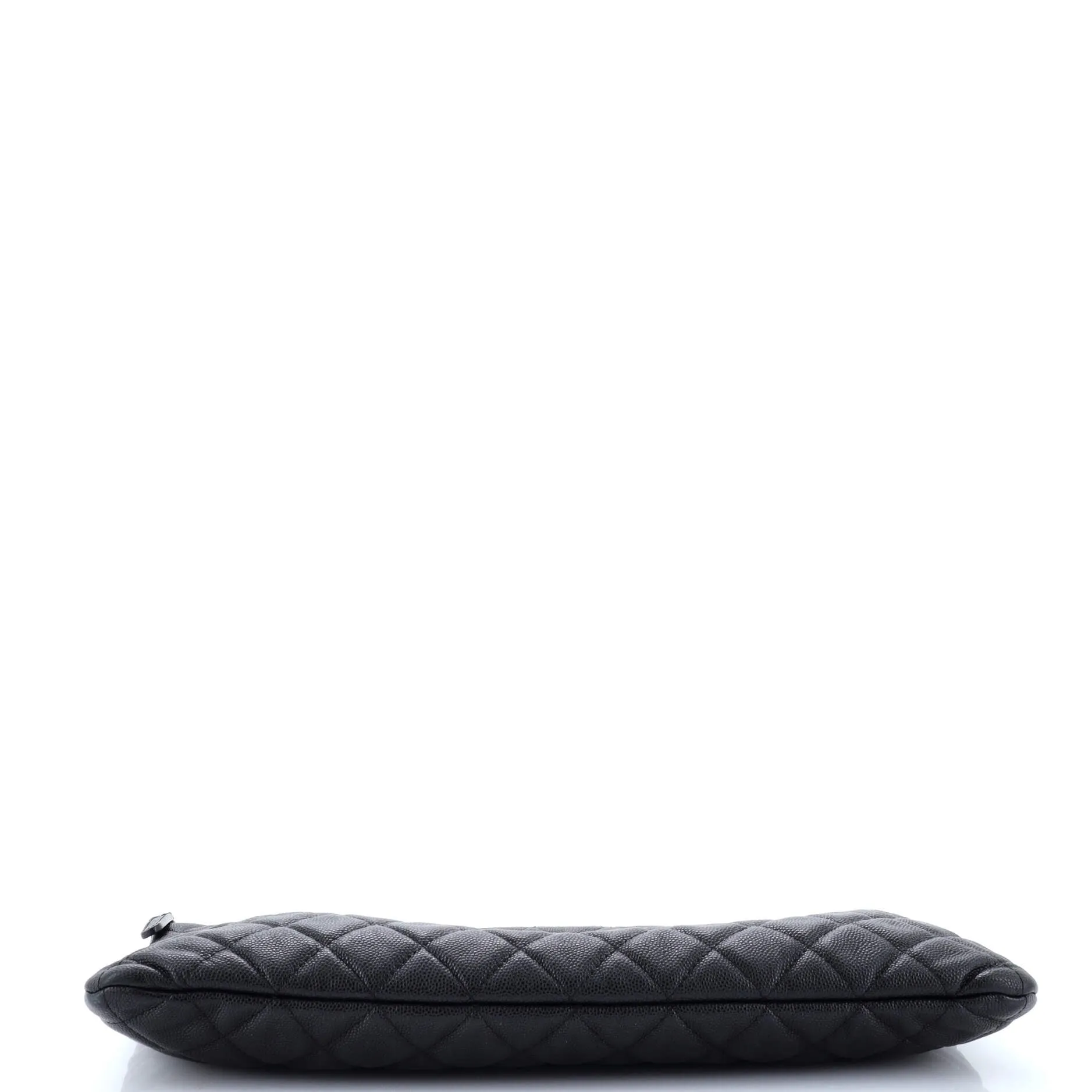 Chanel O Case Clutch Quilted Caviar