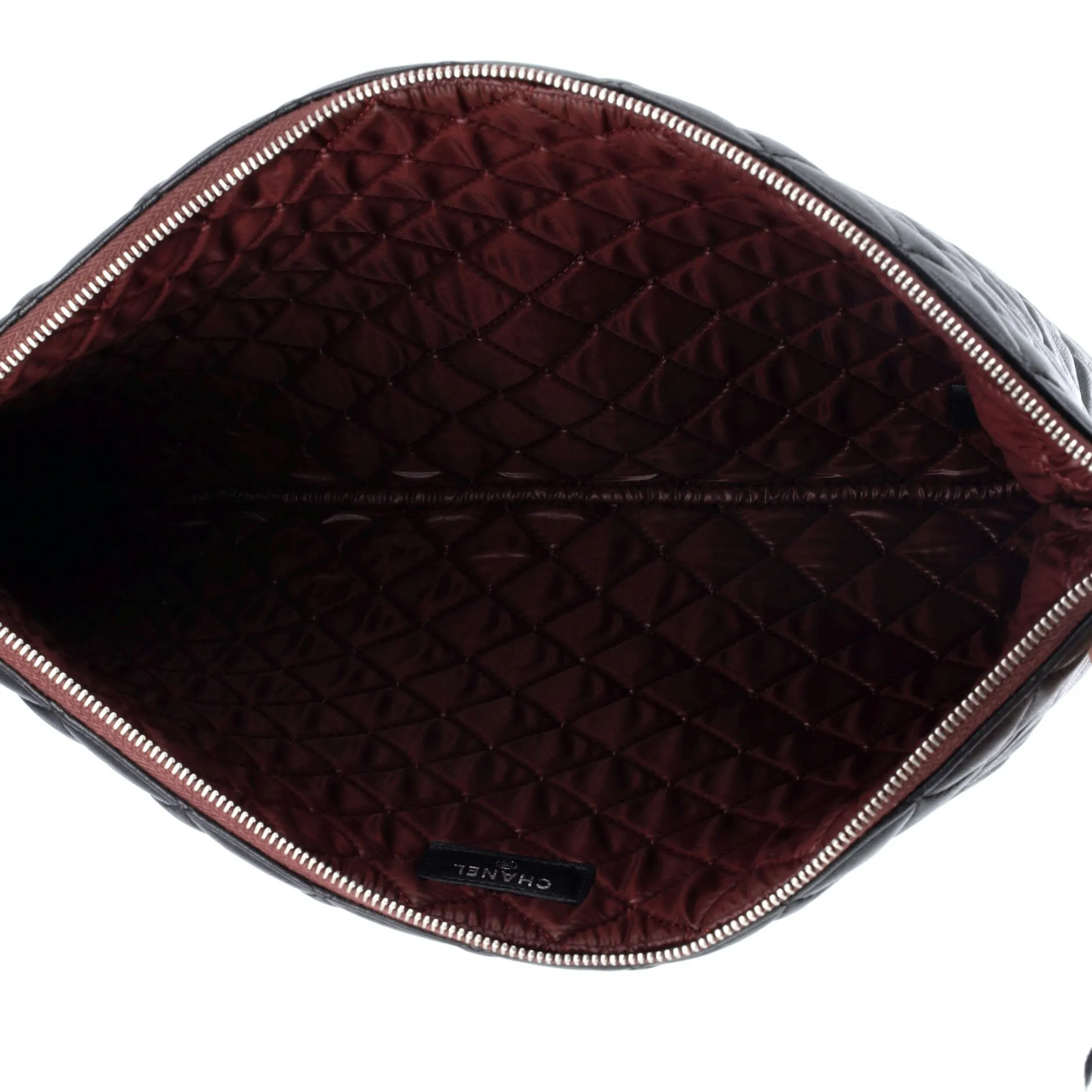 Chanel O Case Clutch Quilted Lambskin
