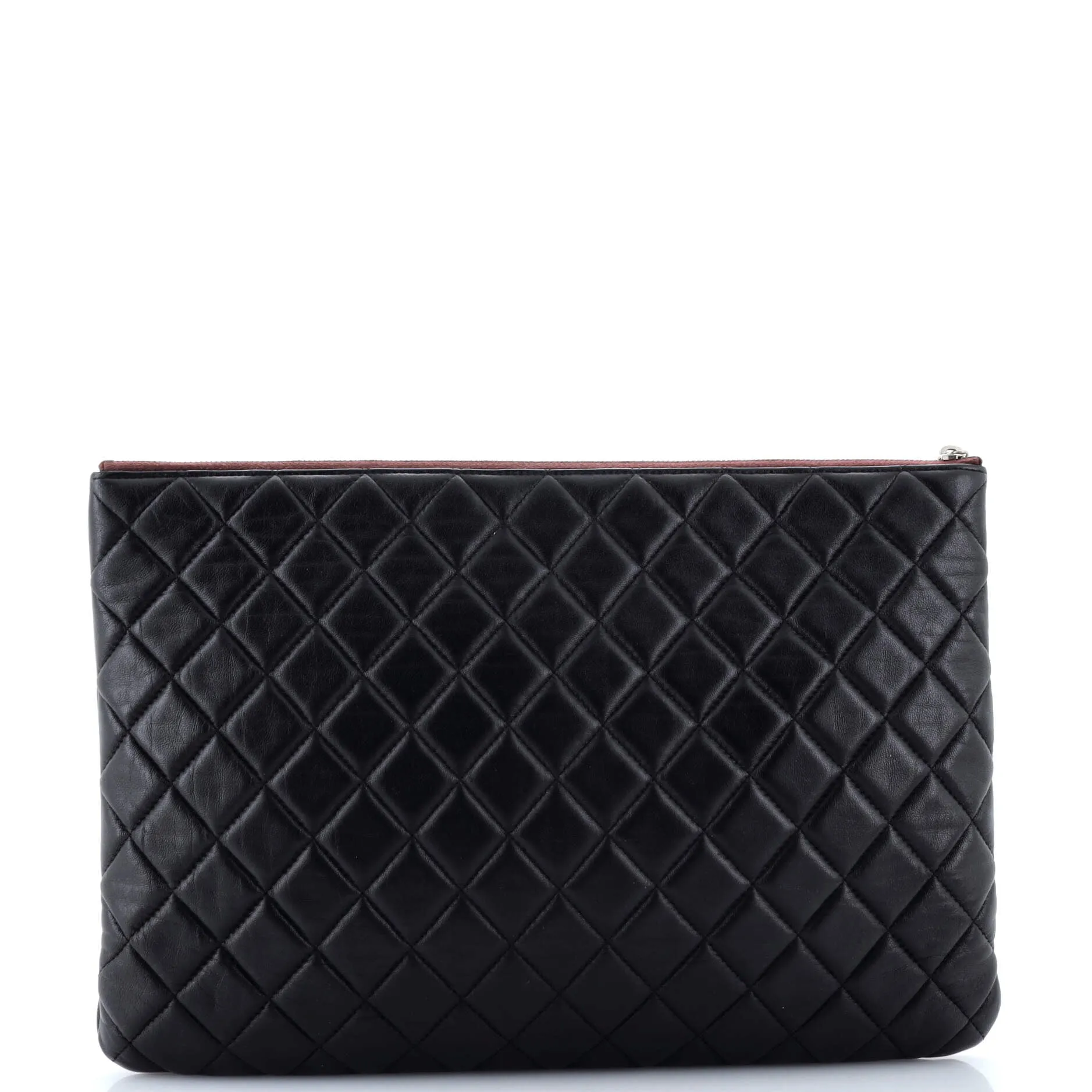 Chanel O Case Clutch Quilted Lambskin