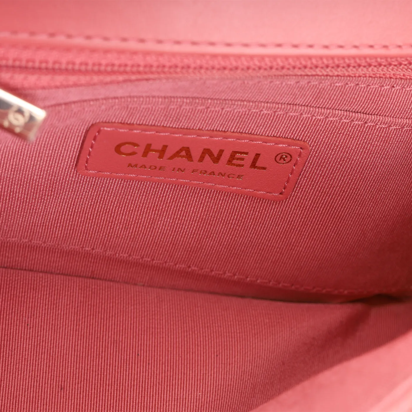 Chanel Pink Chevron Flap Bag