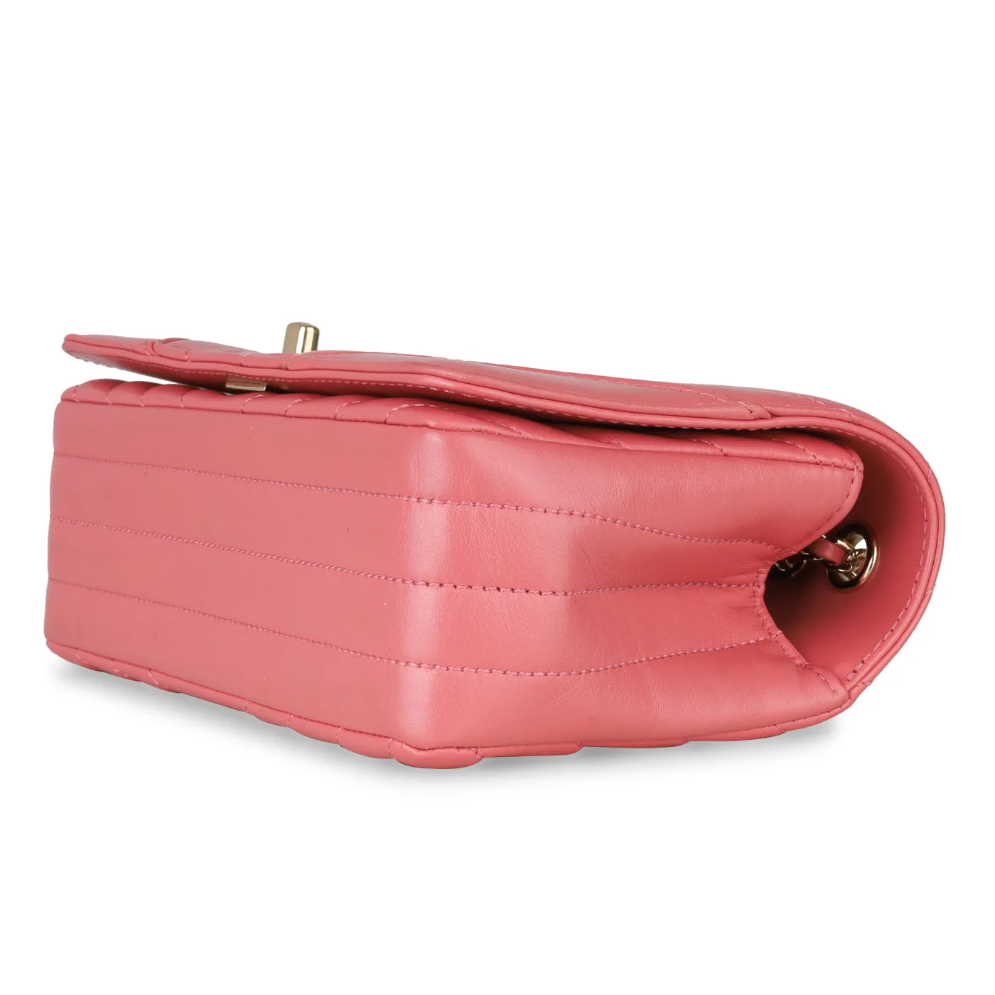 Chanel Pink Chevron Flap Bag