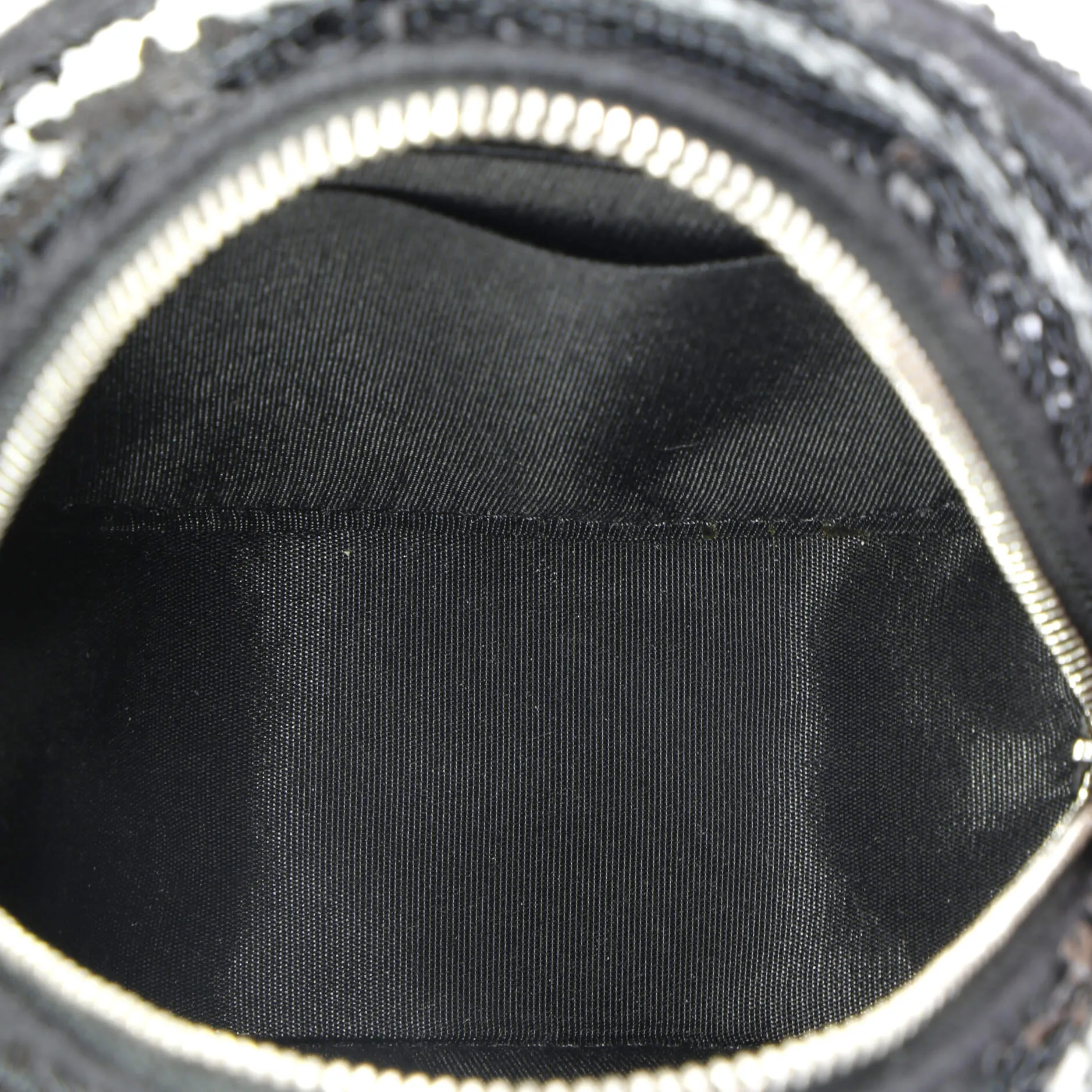 Chanel Round Clutch With Chain Sequins