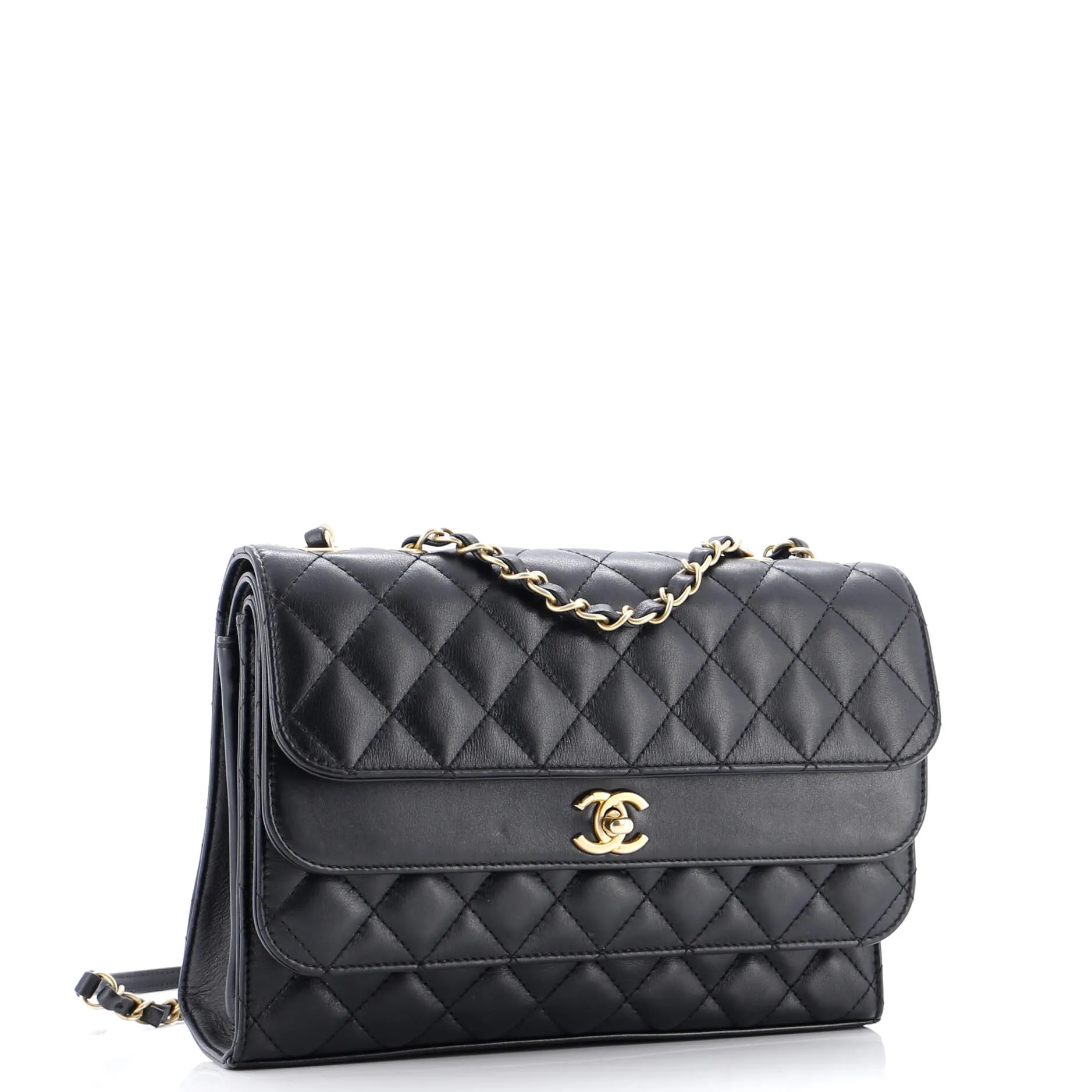 Chanel Triple Flap Bag Quilted Calfskin