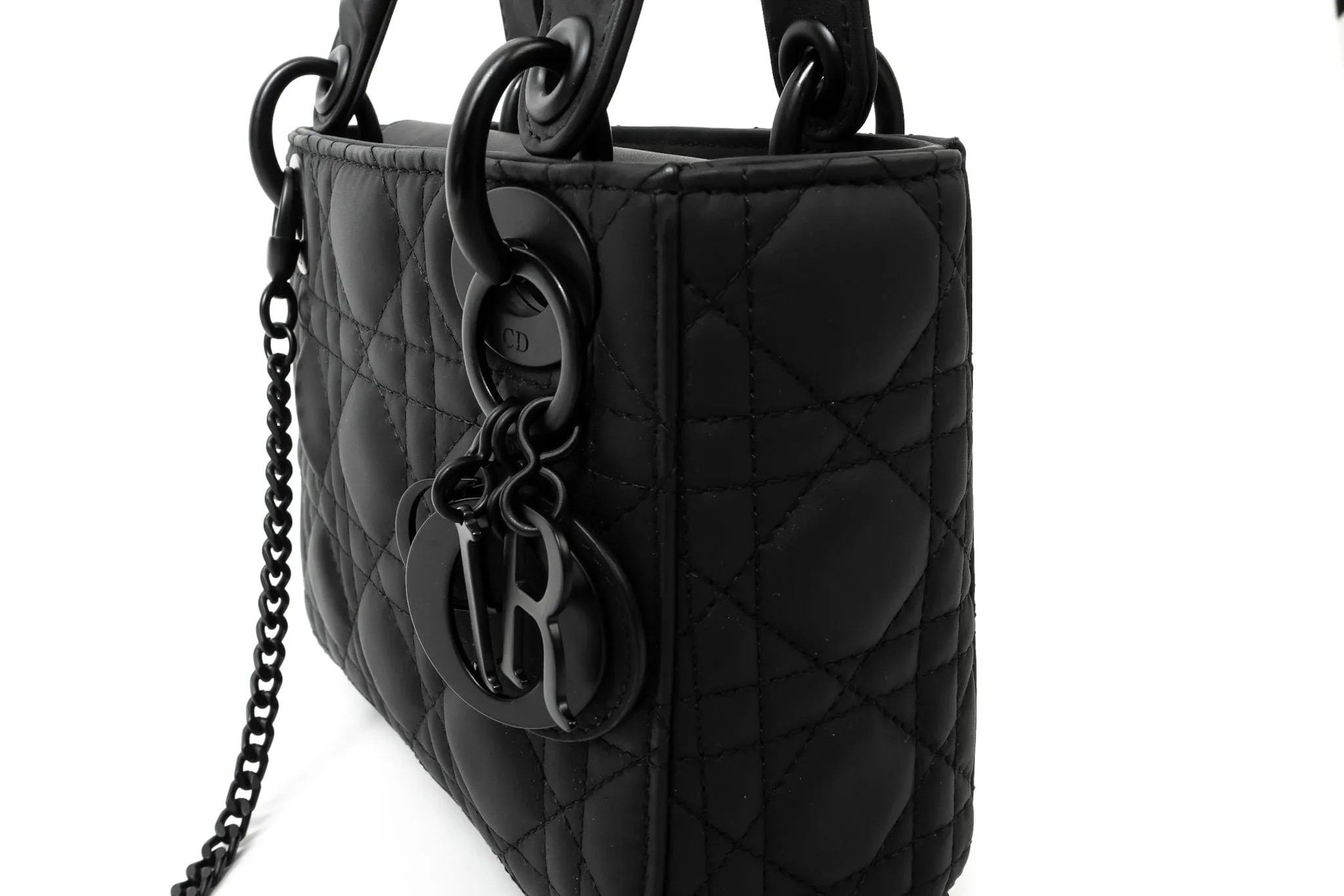 Christian Dior Matte Black Lady Dior Mini
