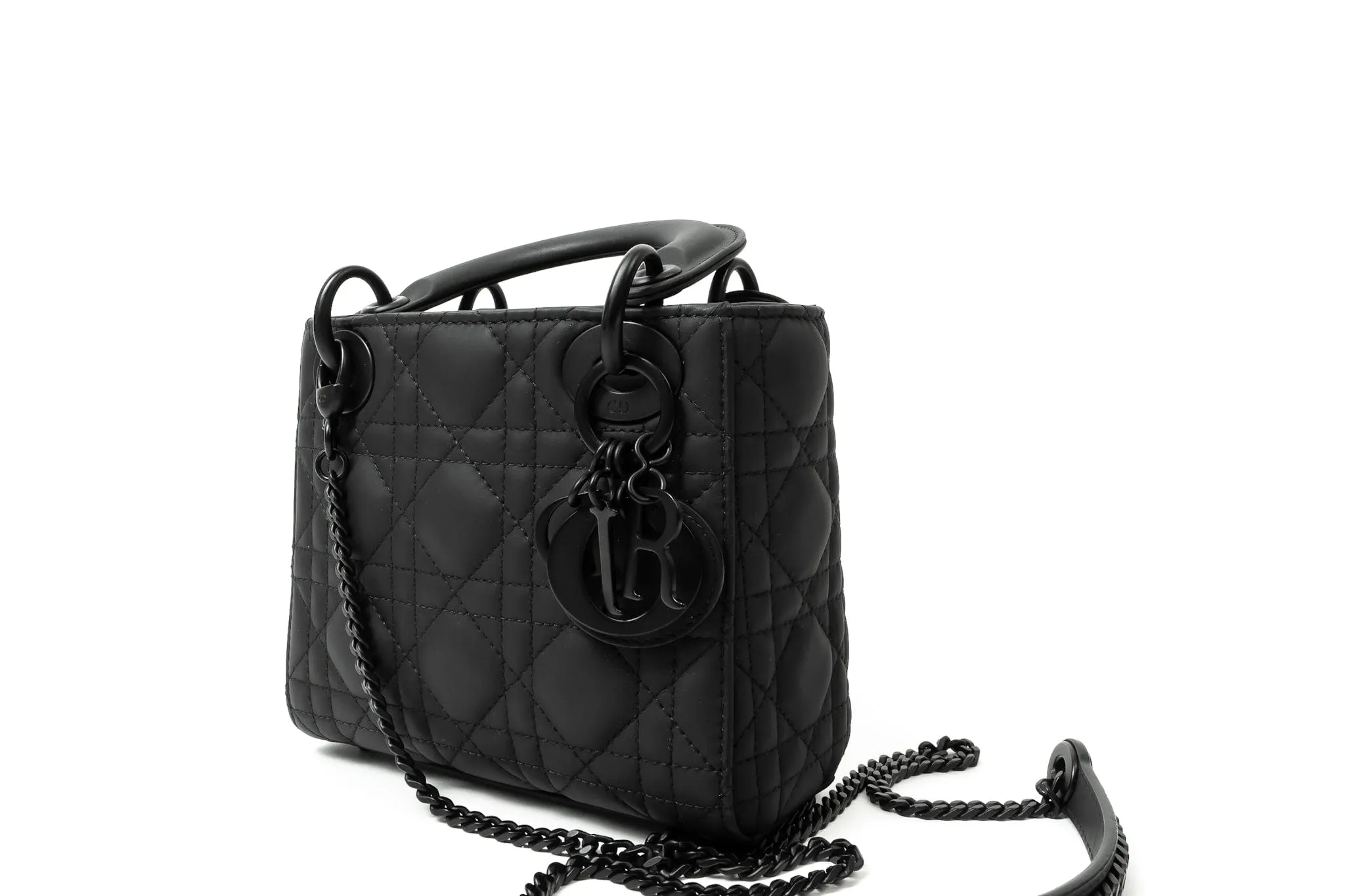 Christian Dior Matte Black Lady Dior Mini